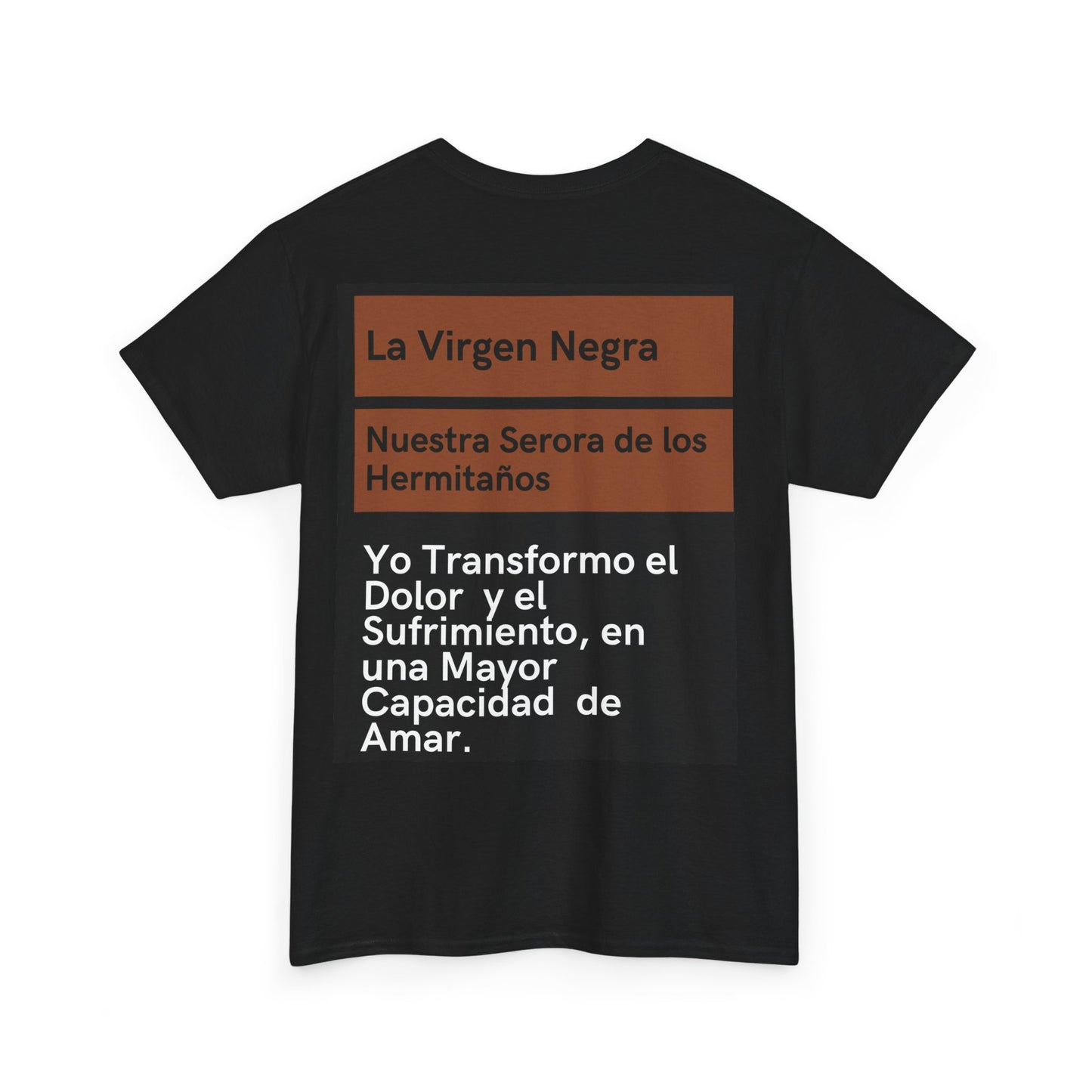 The Black Virgin, Spiritual Oracle Phrase – Mystical Fashion 2025- Unisex Heavy Cotton Tee, Spiritual T-Shirt, Gift for Her, Inspirational Tee, Religious Apparel, Casual Wear