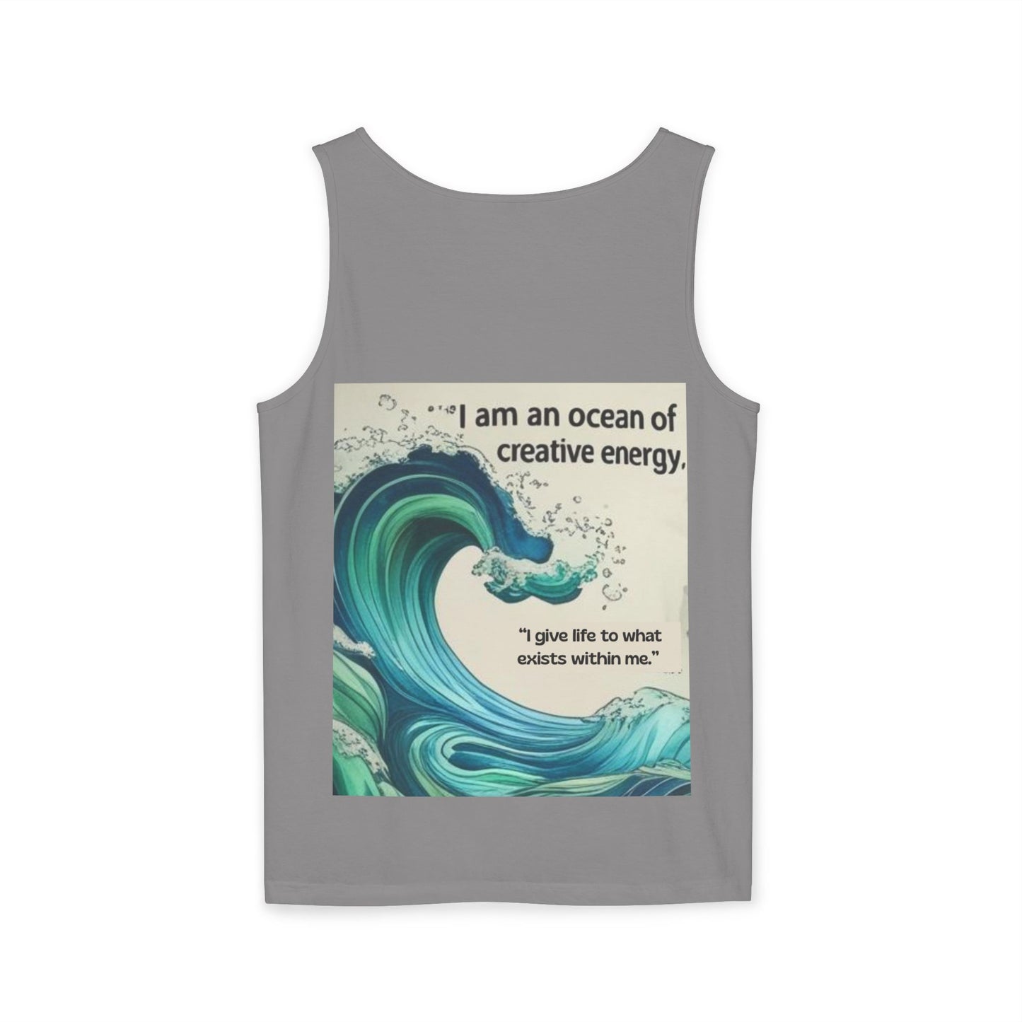 Camiseta energética mujer | Soy un océano de energía creativa | Ropa espiritual positiva Descripción:Ocean of Creative Energy Tank Top, Inspirational Gift, Summer Clothing, Artistic Apparel, Beachwear, Motivational Tank