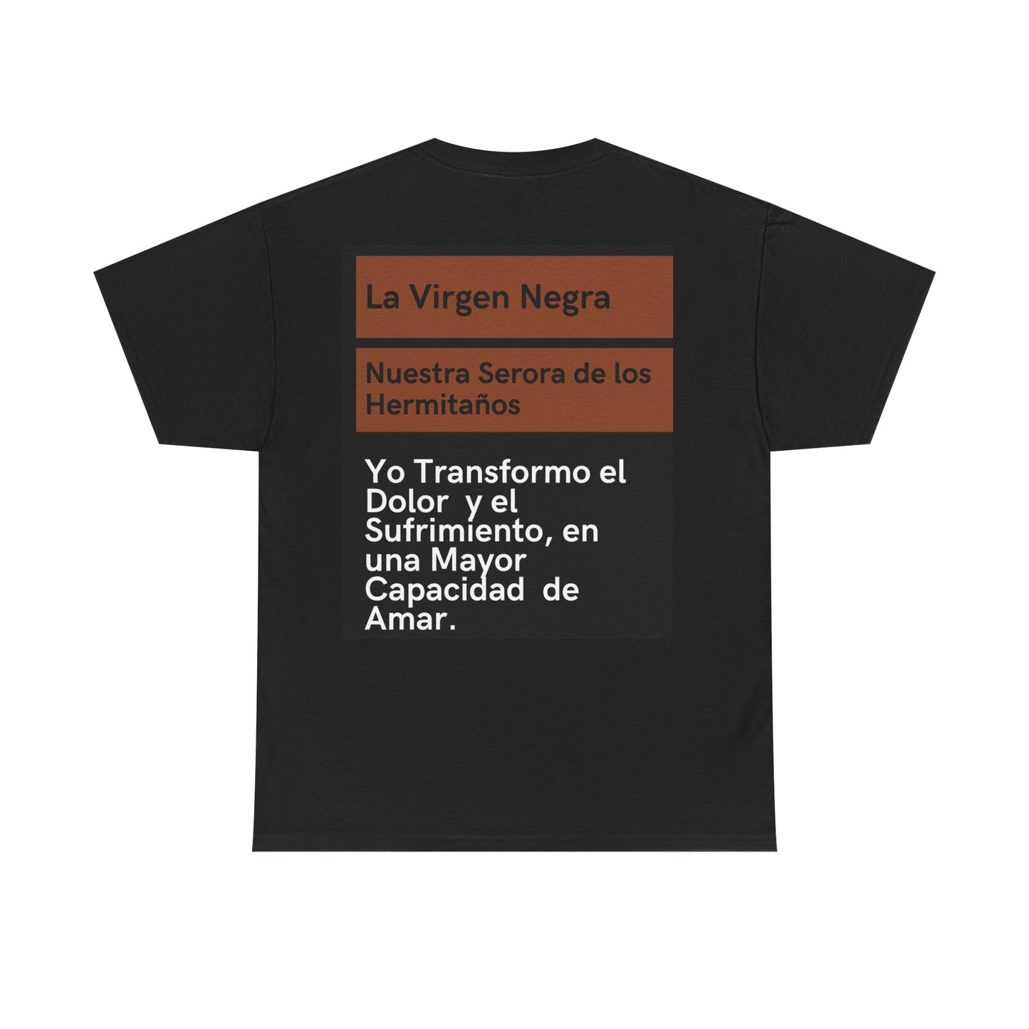 The Black Virgin, Spiritual Oracle Phrase – Mystical Fashion 2025- Unisex Heavy Cotton Tee, Spiritual T-Shirt, Gift for Her, Inspirational Tee, Religious Apparel, Casual Wear