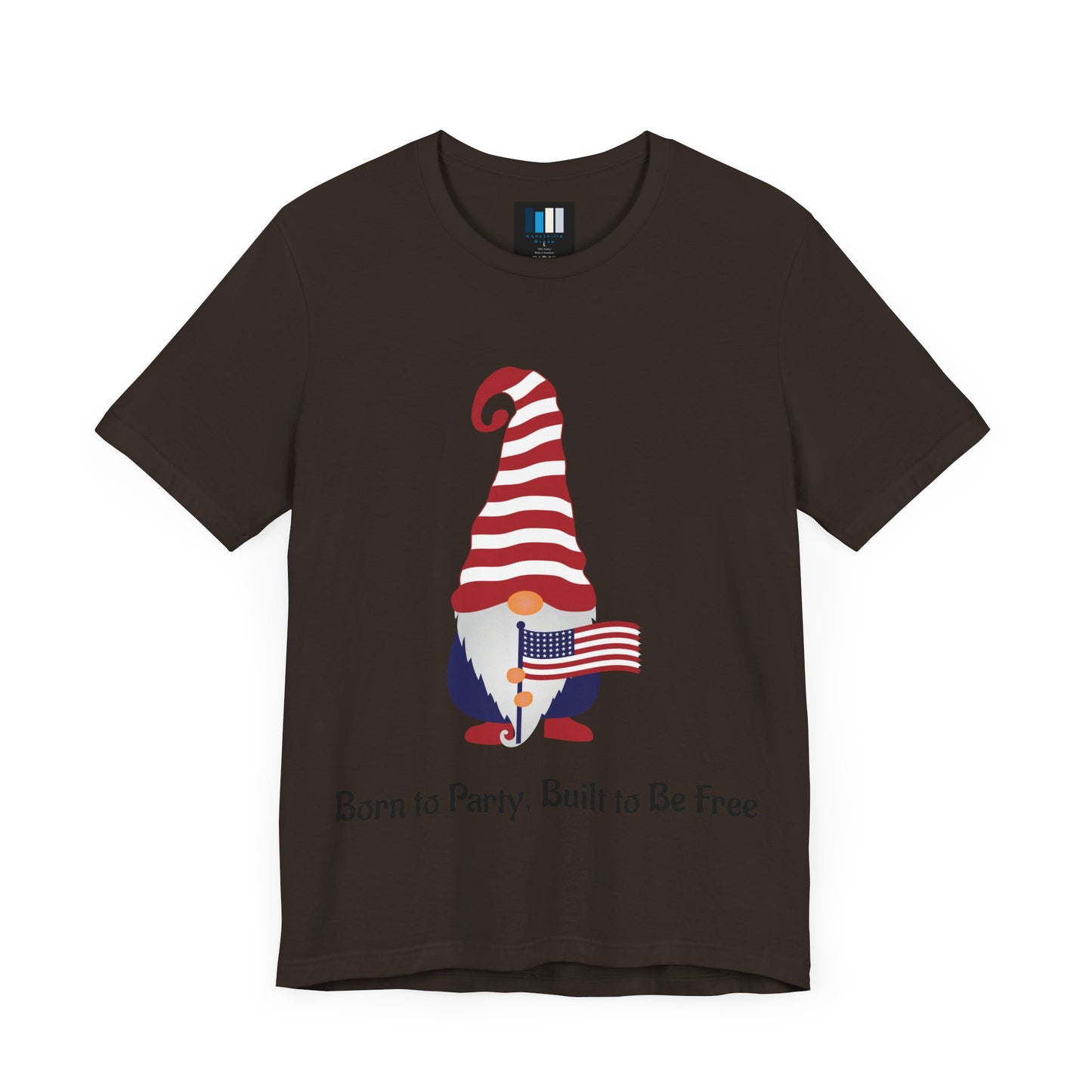 Unisex Jersey Short Sleeve Tee Born to Party, Built to Be Free T-Shirt – Funny Patriotic Tee for 4th of July BBQs - Constellia Group