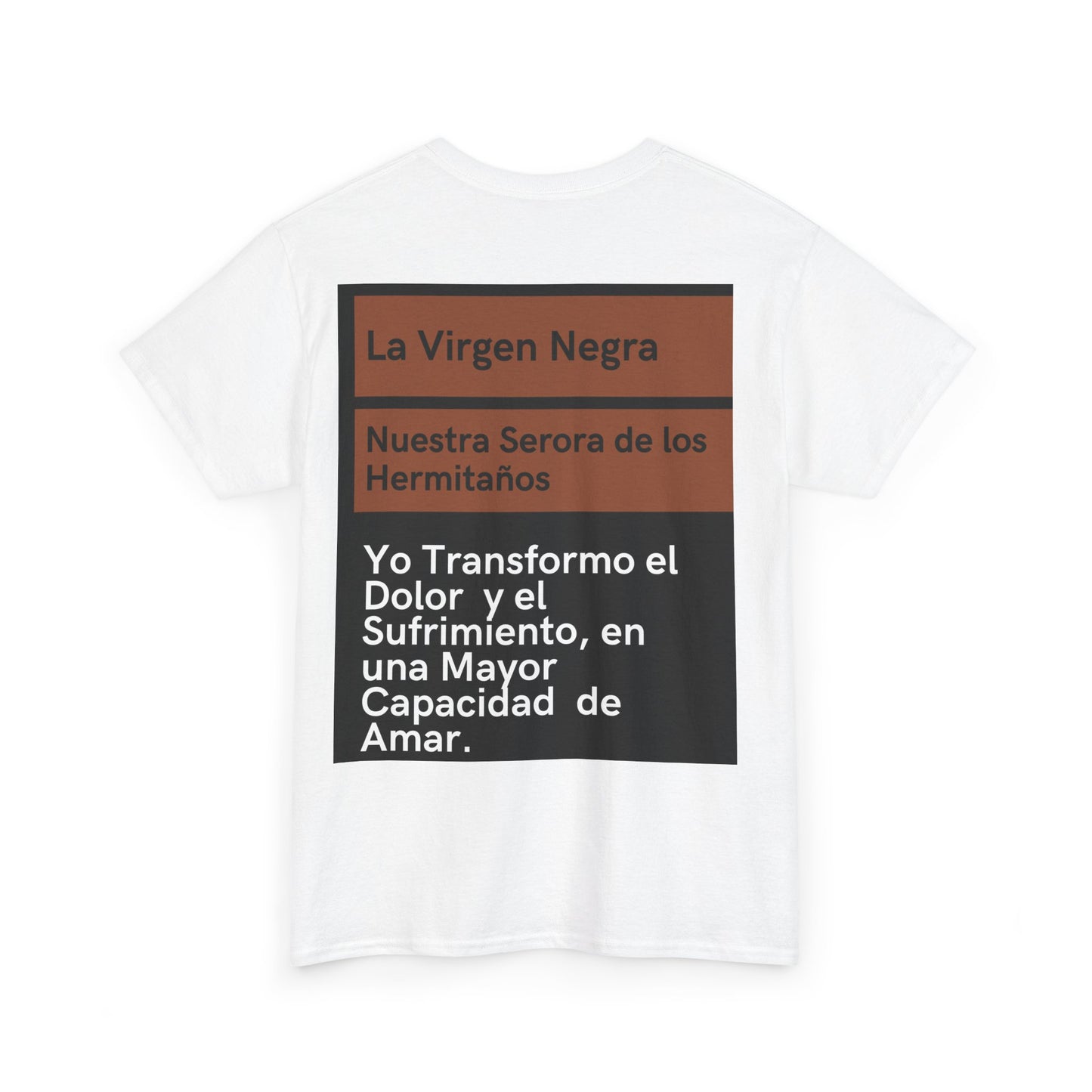 The Black Virgin, Spiritual Oracle Phrase – Mystical Fashion 2025- Unisex Heavy Cotton Tee, Spiritual T-Shirt, Gift for Her, Inspirational Tee, Religious Apparel, Casual Wear
