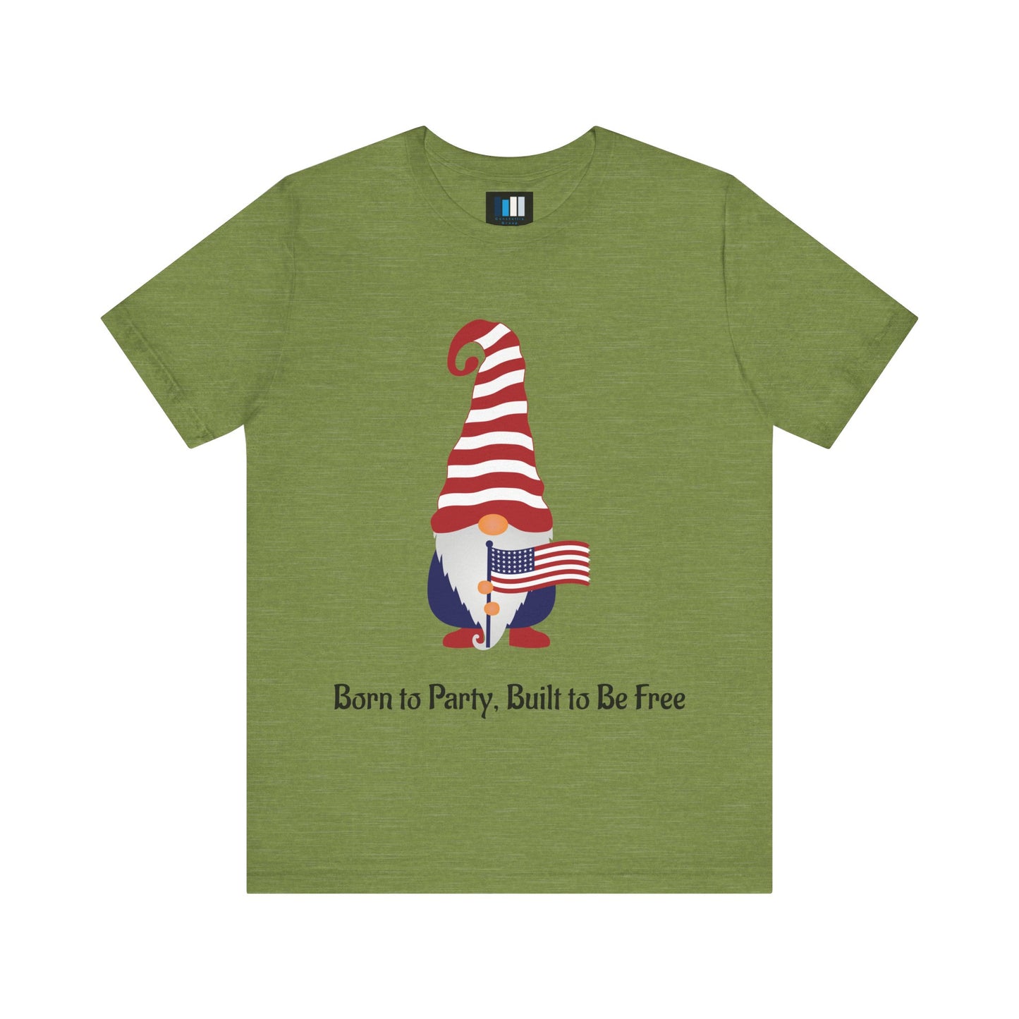 Unisex Jersey Short Sleeve Tee Born to Party, Built to Be Free T-Shirt – Funny Patriotic Tee for 4th of July BBQs - Constellia Group