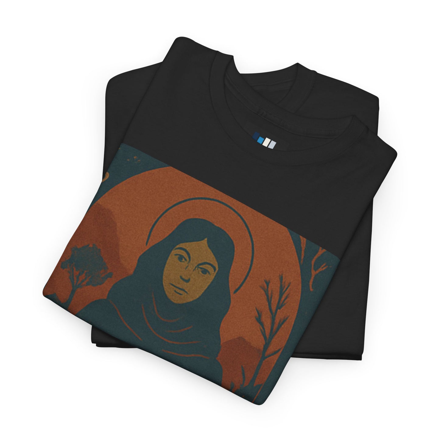 The Black Virgin, Spiritual Oracle Phrase – Mystical Fashion 2025- Unisex Heavy Cotton Tee, Spiritual T-Shirt, Gift for Her, Inspirational Tee, Religious Apparel, Casual Wear