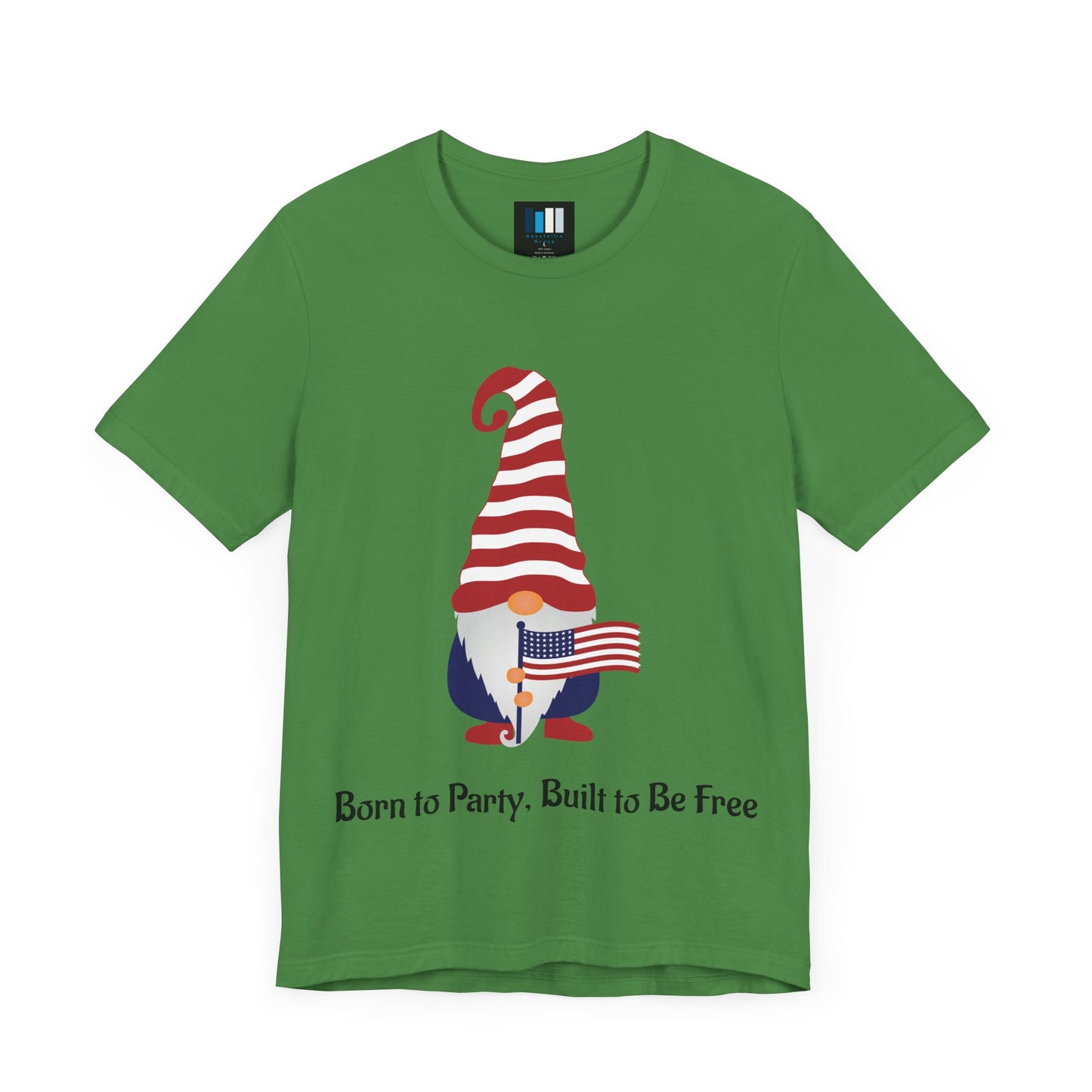 Unisex Jersey Short Sleeve Tee Born to Party, Built to Be Free T-Shirt – Funny Patriotic Tee for 4th of July BBQs - Constellia Group