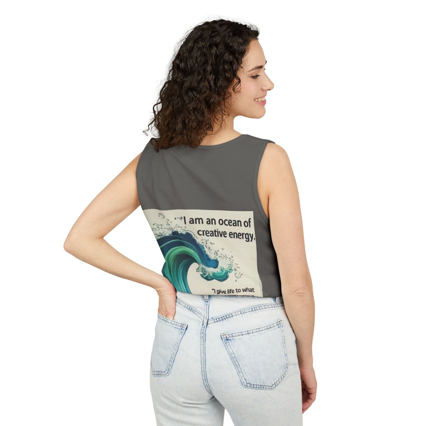 Camiseta energética mujer | Soy un océano de energía creativa | Ropa espiritual positiva Descripción:Ocean of Creative Energy Tank Top, Inspirational Gift, Summer Clothing, Artistic Apparel, Beachwear, Motivational Tank