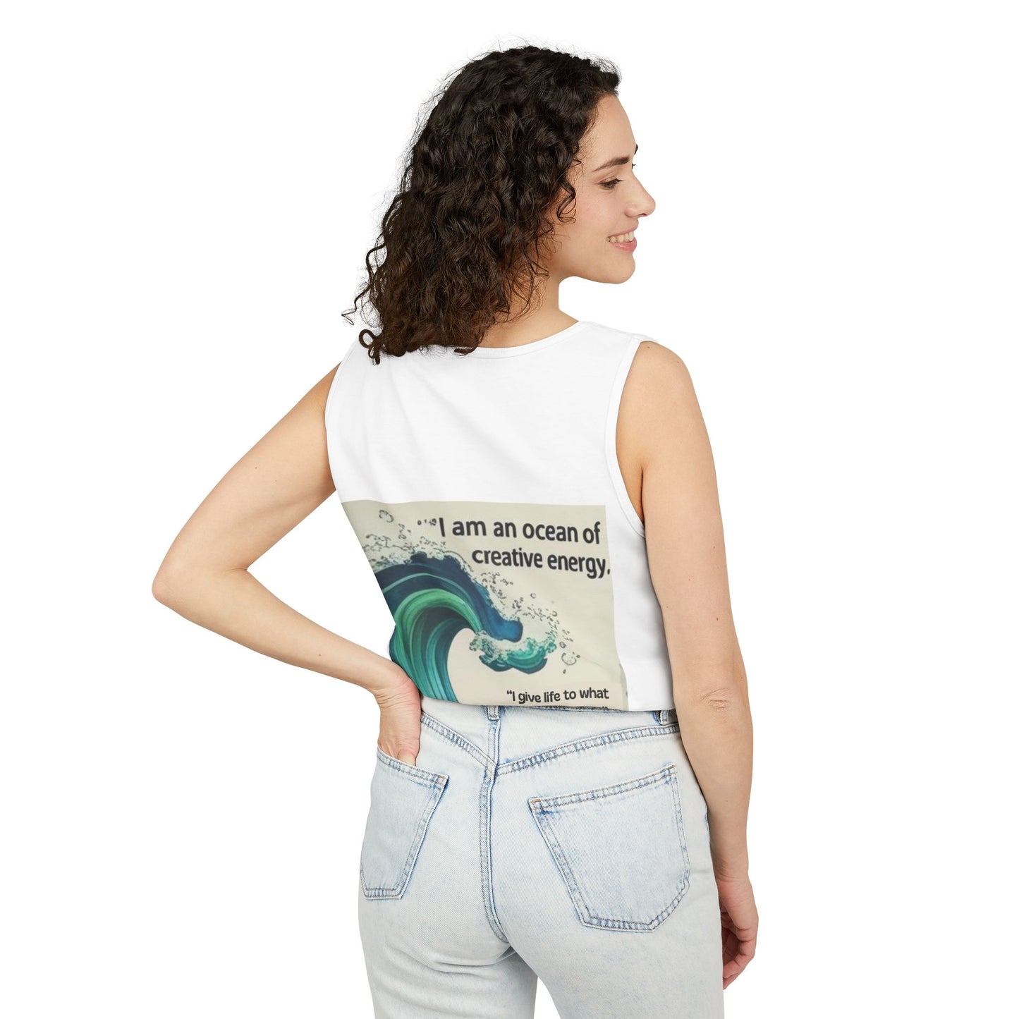 Camiseta energética mujer | Soy un océano de energía creativa | Ropa espiritual positiva Descripción:Ocean of Creative Energy Tank Top, Inspirational Gift, Summer Clothing, Artistic Apparel, Beachwear, Motivational Tank