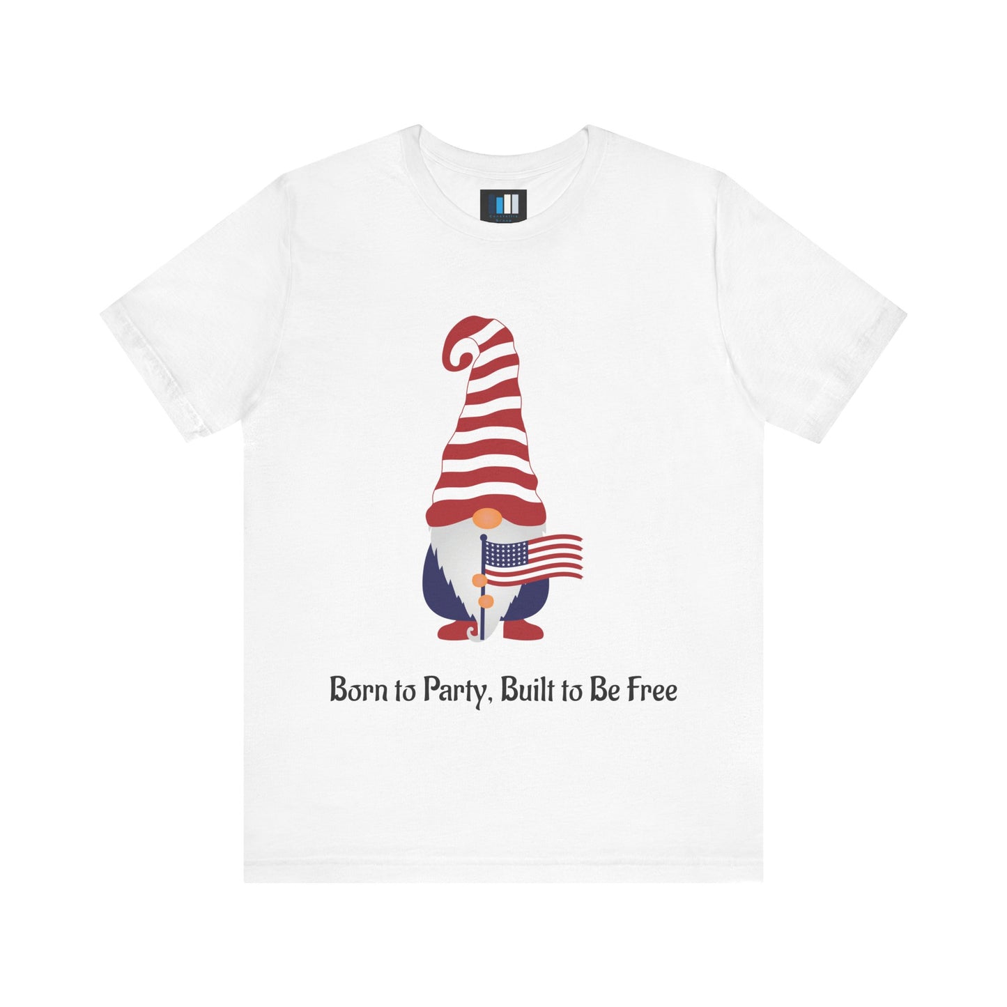 Unisex Jersey Short Sleeve Tee Born to Party, Built to Be Free T-Shirt – Funny Patriotic Tee for 4th of July BBQs - Constellia Group