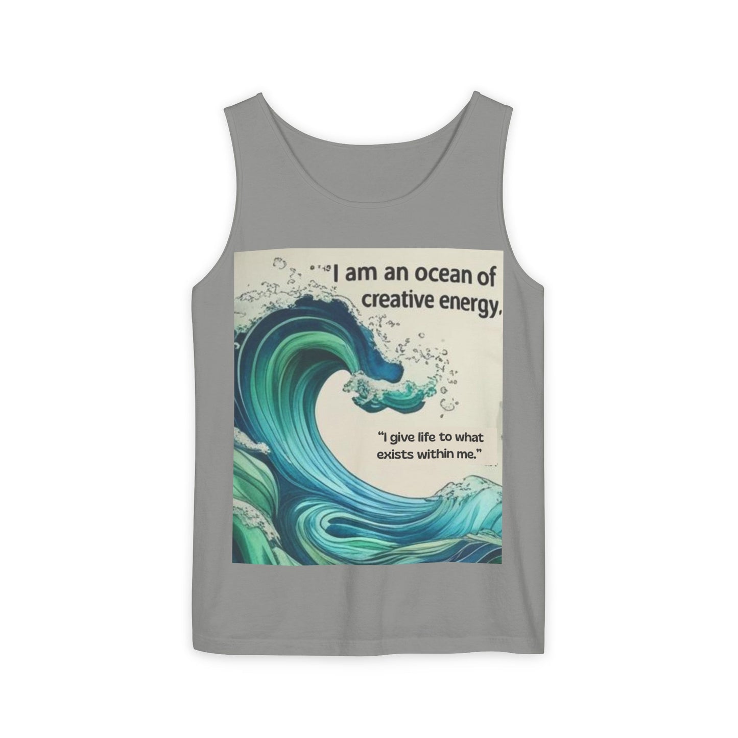 Camiseta energética mujer | Soy un océano de energía creativa | Ropa espiritual positiva Descripción:Ocean of Creative Energy Tank Top, Inspirational Gift, Summer Clothing, Artistic Apparel, Beachwear, Motivational Tank