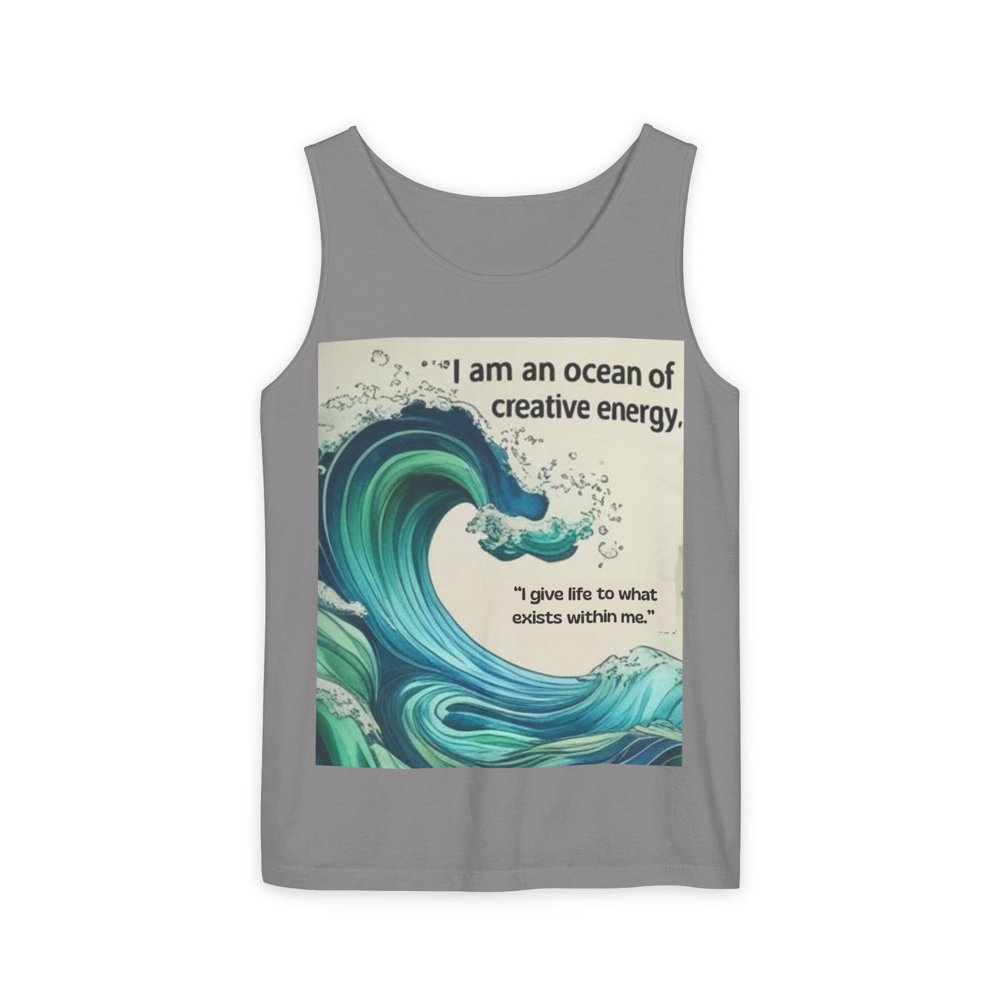 Camiseta energética mujer | Soy un océano de energía creativa | Ropa espiritual positiva Descripción:Ocean of Creative Energy Tank Top, Inspirational Gift, Summer Clothing, Artistic Apparel, Beachwear, Motivational Tank