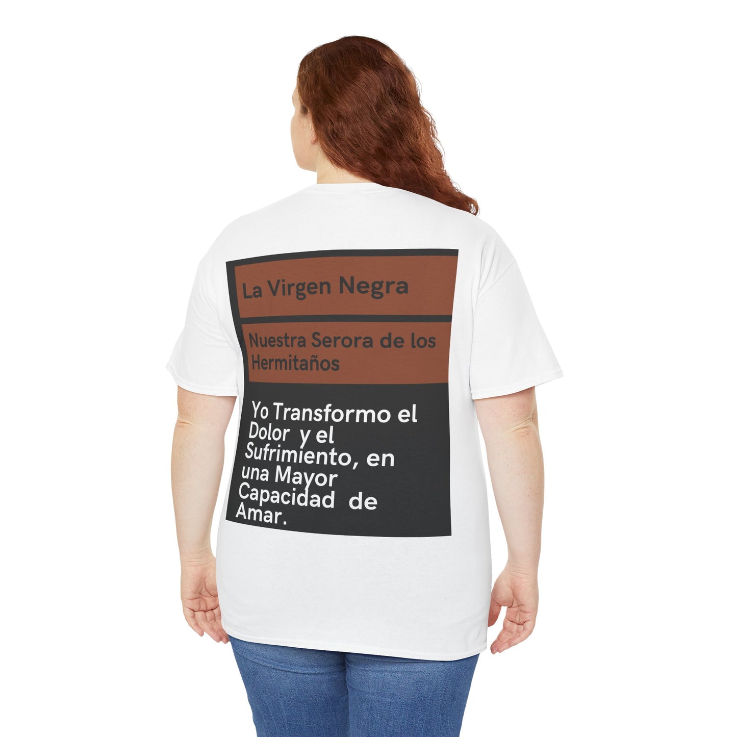The Black Virgin, Spiritual Oracle Phrase – Mystical Fashion 2025- Unisex Heavy Cotton Tee, Spiritual T-Shirt, Gift for Her, Inspirational Tee, Religious Apparel, Casual Wear