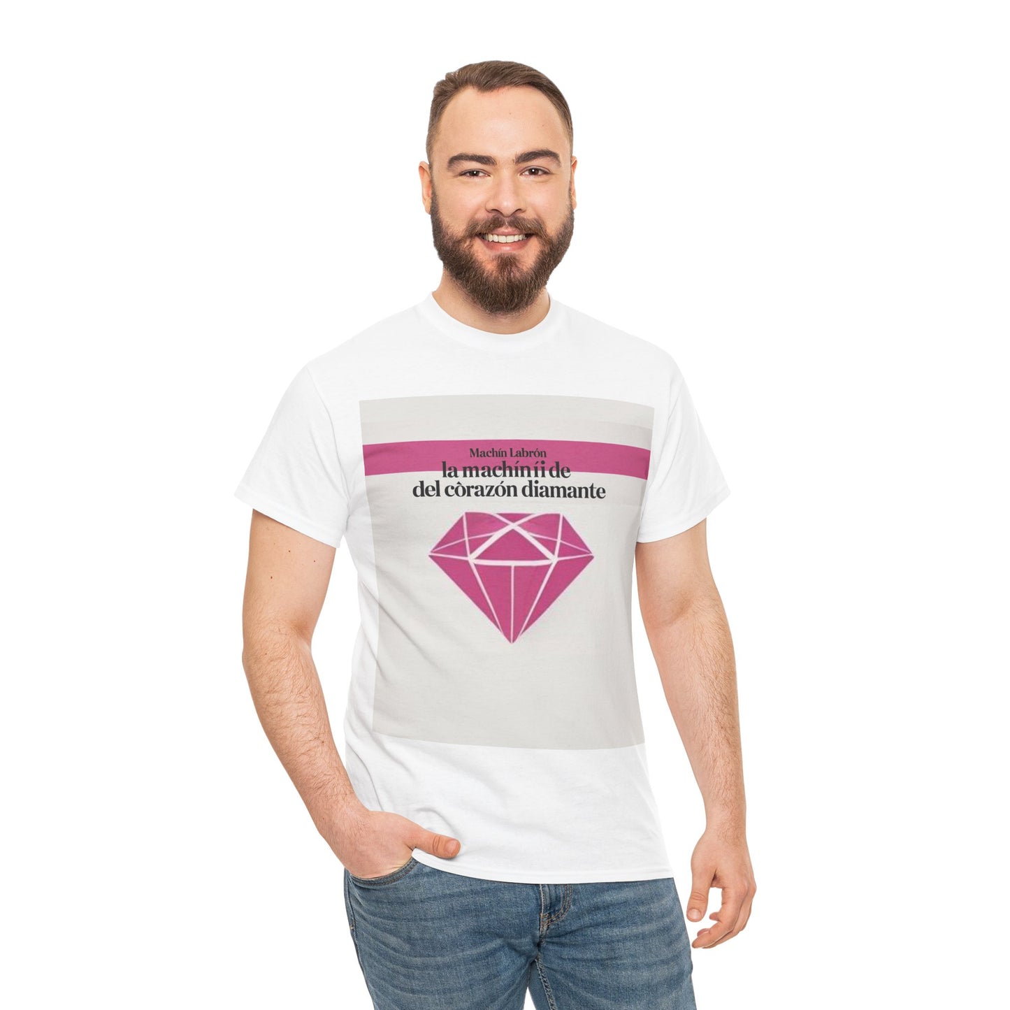 "Diamond Heart" T-shirt – Machín Labrón/ Camiseta Machín Labrón – Frase oráculo espiritual – Moda mística 2025
