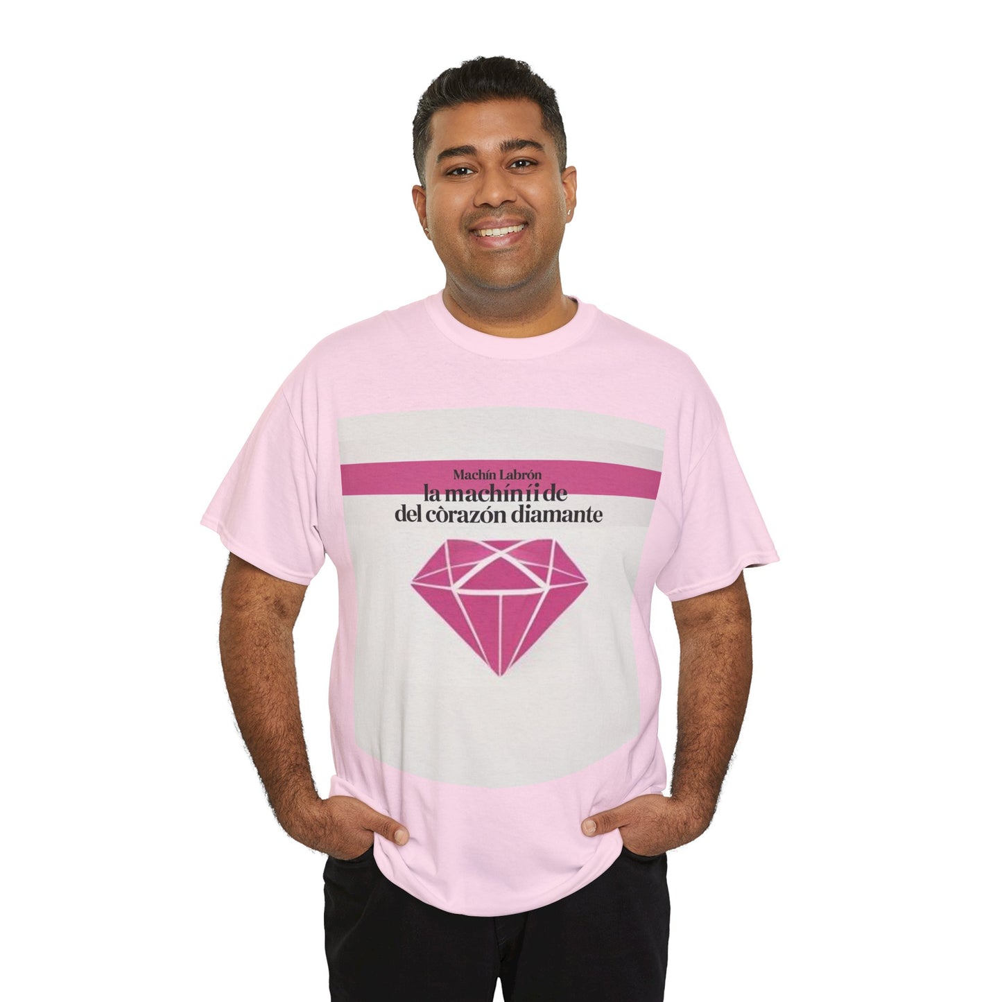 "Diamond Heart" T-shirt – Machín Labrón/ Camiseta Machín Labrón – Frase oráculo espiritual – Moda mística 2025