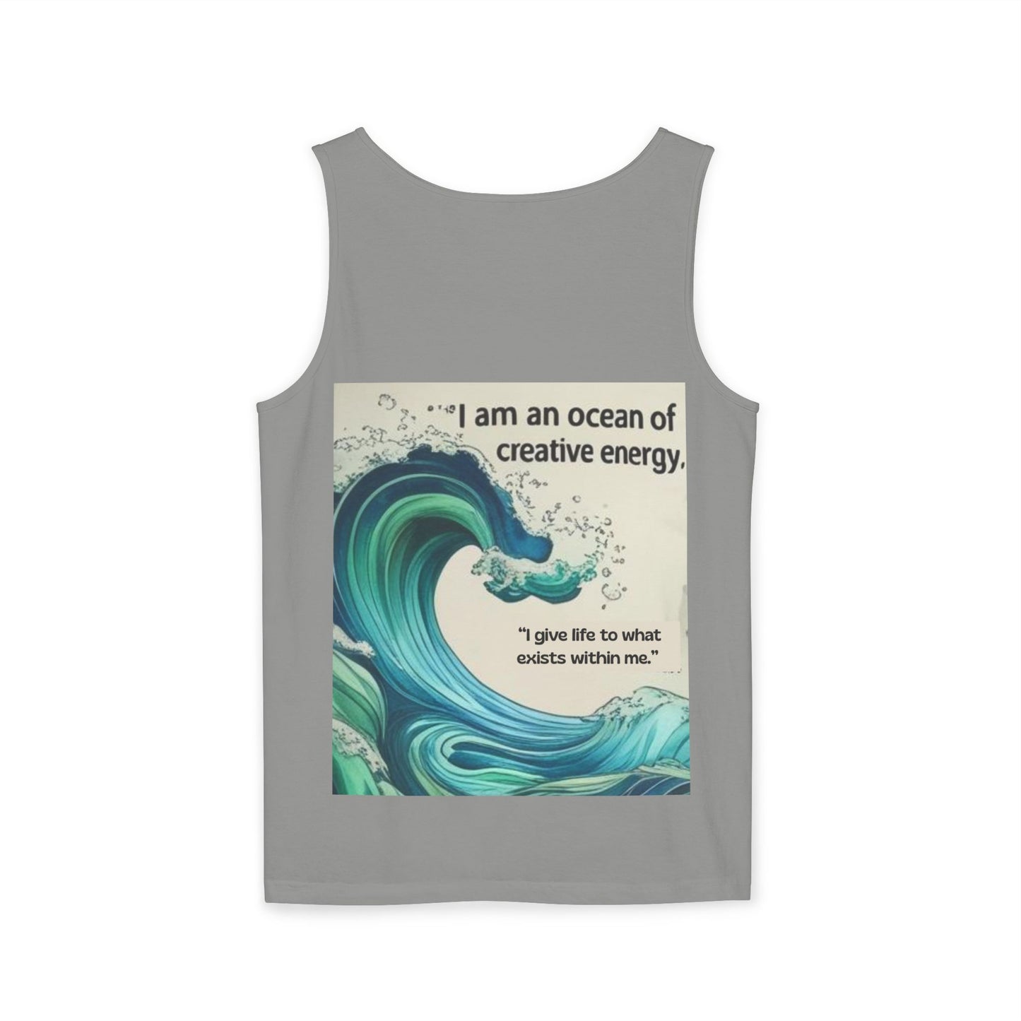 Camiseta energética mujer | Soy un océano de energía creativa | Ropa espiritual positiva  Descripción:Ocean of Creative Energy Tank Top, Inspirational Gift, Summer Clothing, Artistic Apparel, Beachwear, Motivational Tank