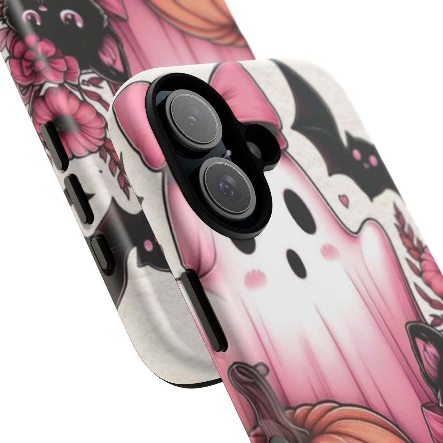 Halloween Phone Case, Spooky Ghost and Cat Design, Cute Cell Phone Cover, Fall Phone Accessory, Gifts for Halloween Lovers