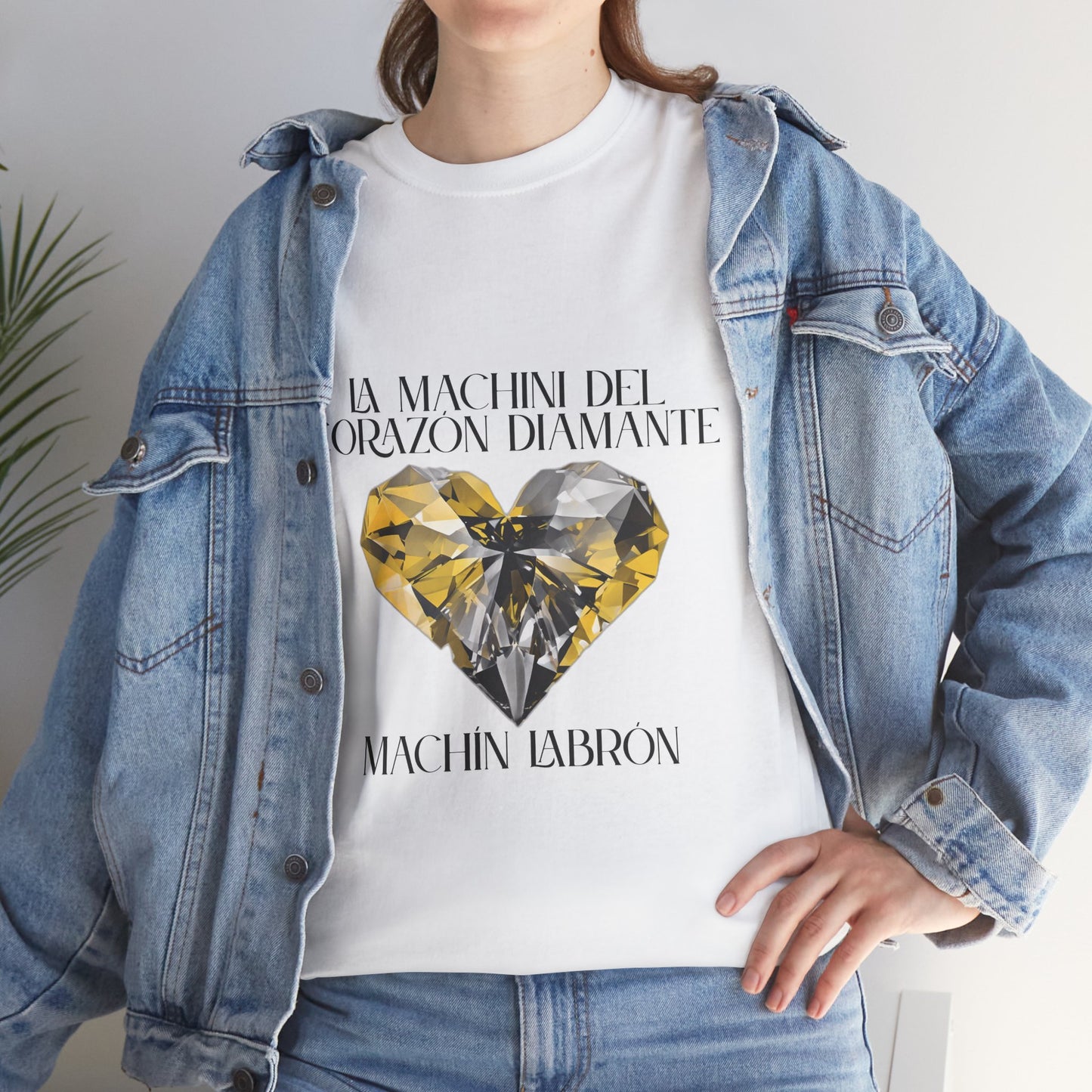 Machín Labrón T-shirt – Spiritual oracle phrase – Mystical fashion 2025/Diamond Heart Graphic Tee | Motivational Unisex T-Shirt, Inspirational Statement Shirt, Casual Everyday Wear, Unique Gift Idea