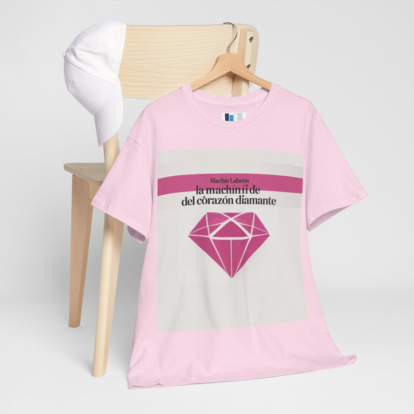 "Diamond Heart" T-shirt – Machín Labrón/ Camiseta Machín Labrón – Frase oráculo espiritual – Moda mística 2025