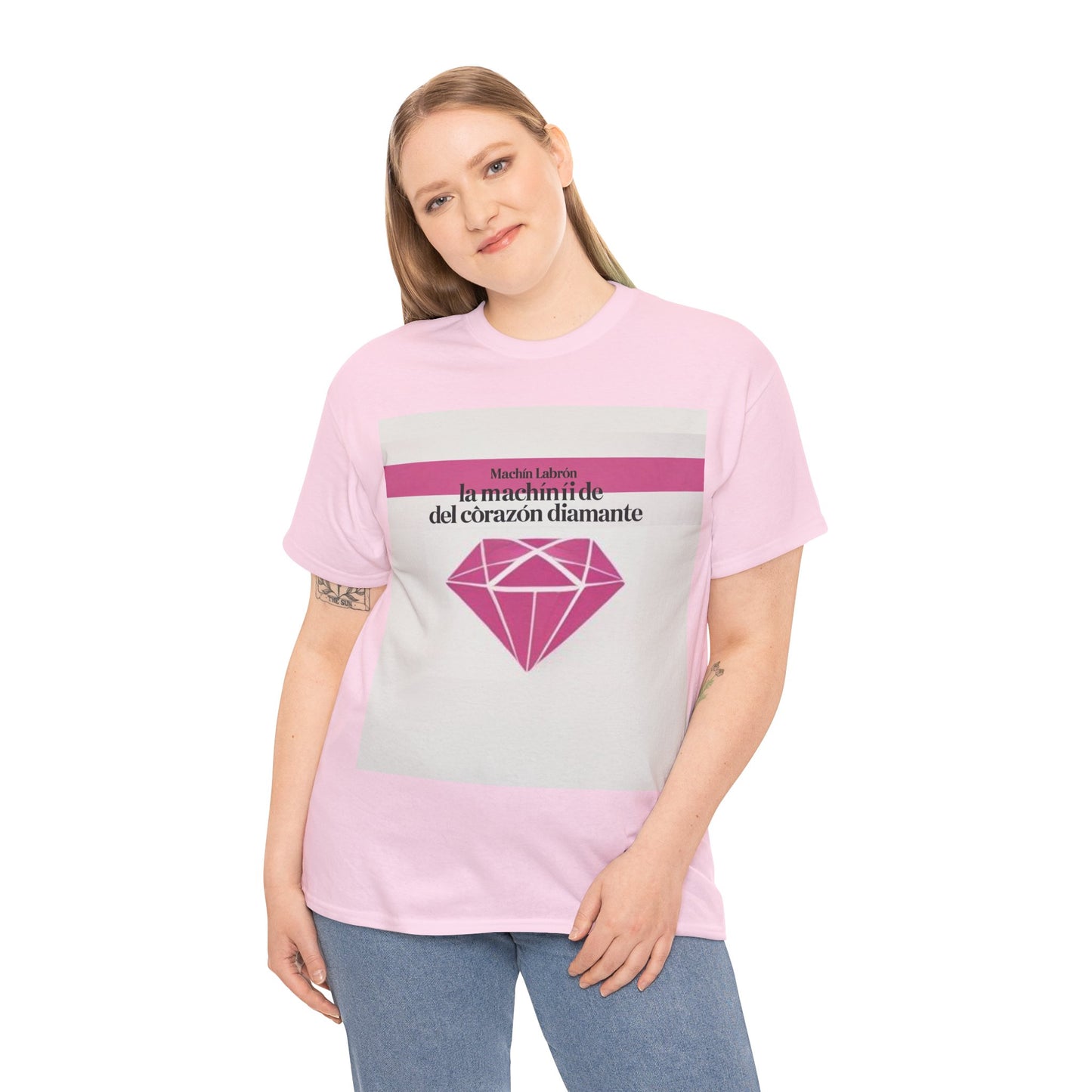 "Diamond Heart" T-shirt – Machín Labrón/ Camiseta Machín Labrón – Frase oráculo espiritual – Moda mística 2025