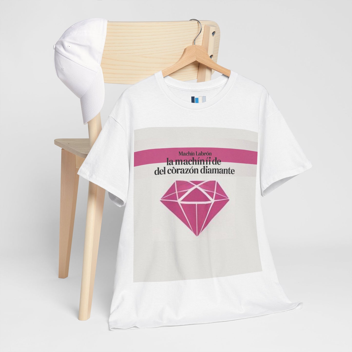 "Diamond Heart" T-shirt – Machín Labrón/ Camiseta Machín Labrón – Frase oráculo espiritual – Moda mística 2025