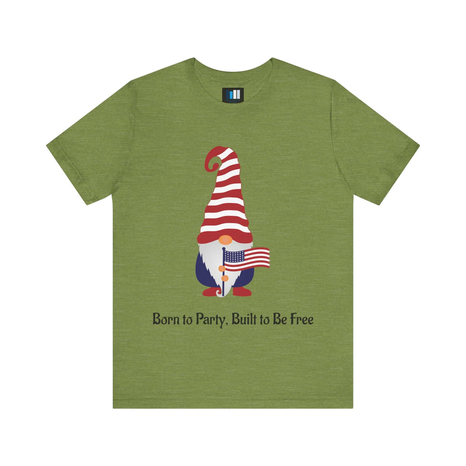 Unisex Jersey Short Sleeve Tee Born to Party, Built to Be Free T-Shirt – Funny Patriotic Tee for 4th of July BBQs - Constellia Group