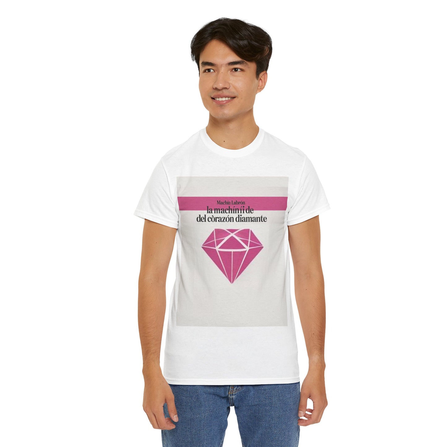 "Diamond Heart" T-shirt – Machín Labrón/ Camiseta Machín Labrón – Frase oráculo espiritual – Moda mística 2025