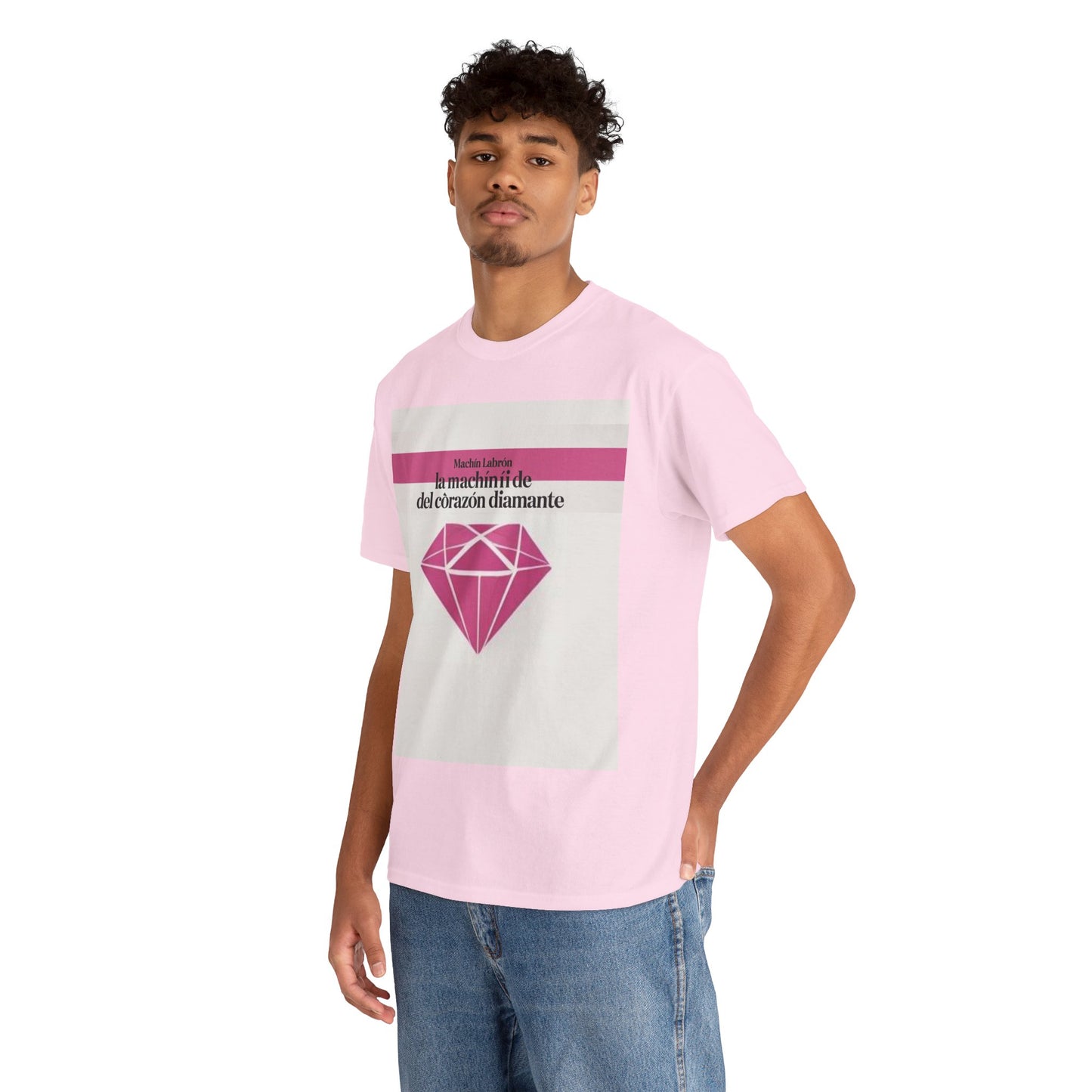 "Diamond Heart" T-shirt – Machín Labrón/ Camiseta Machín Labrón – Frase oráculo espiritual – Moda mística 2025