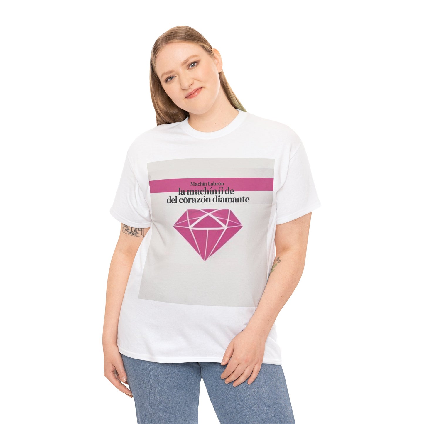 "Diamond Heart" T-shirt – Machín Labrón/ Camiseta Machín Labrón – Frase oráculo espiritual – Moda mística 2025