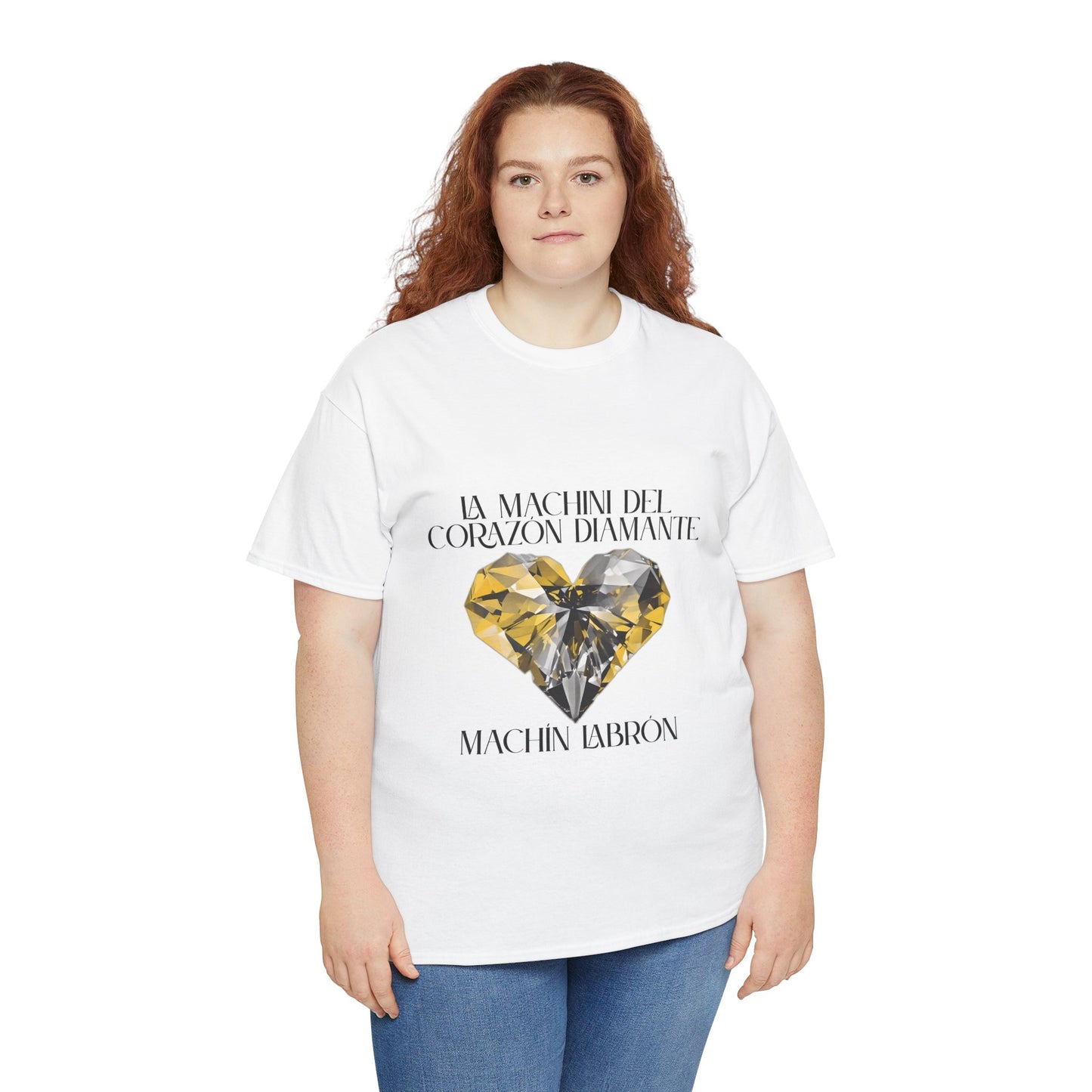 Machín Labrón T-shirt – Spiritual oracle phrase – Mystical fashion 2025/Diamond Heart Graphic Tee | Motivational Unisex T-Shirt, Inspirational Statement Shirt, Casual Everyday Wear, Unique Gift Idea