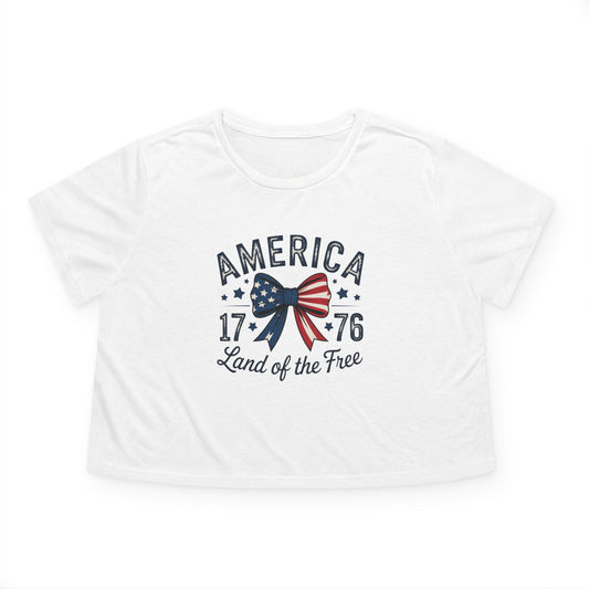 Land of the Free Women’s Tank Top – Patriotic Racerback Shirt for 4th of July, USA Flag Graphic - Constellia Group