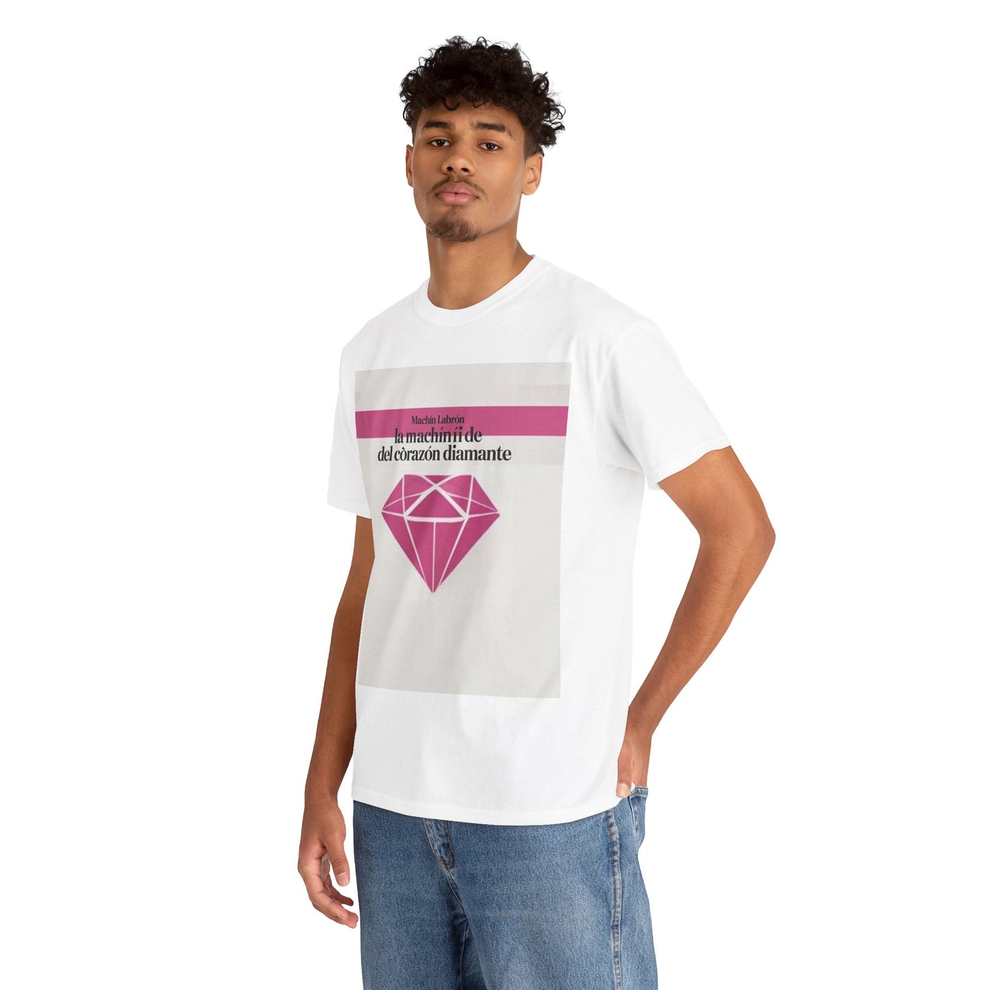 "Diamond Heart" T-shirt – Machín Labrón/ Camiseta Machín Labrón – Frase oráculo espiritual – Moda mística 2025