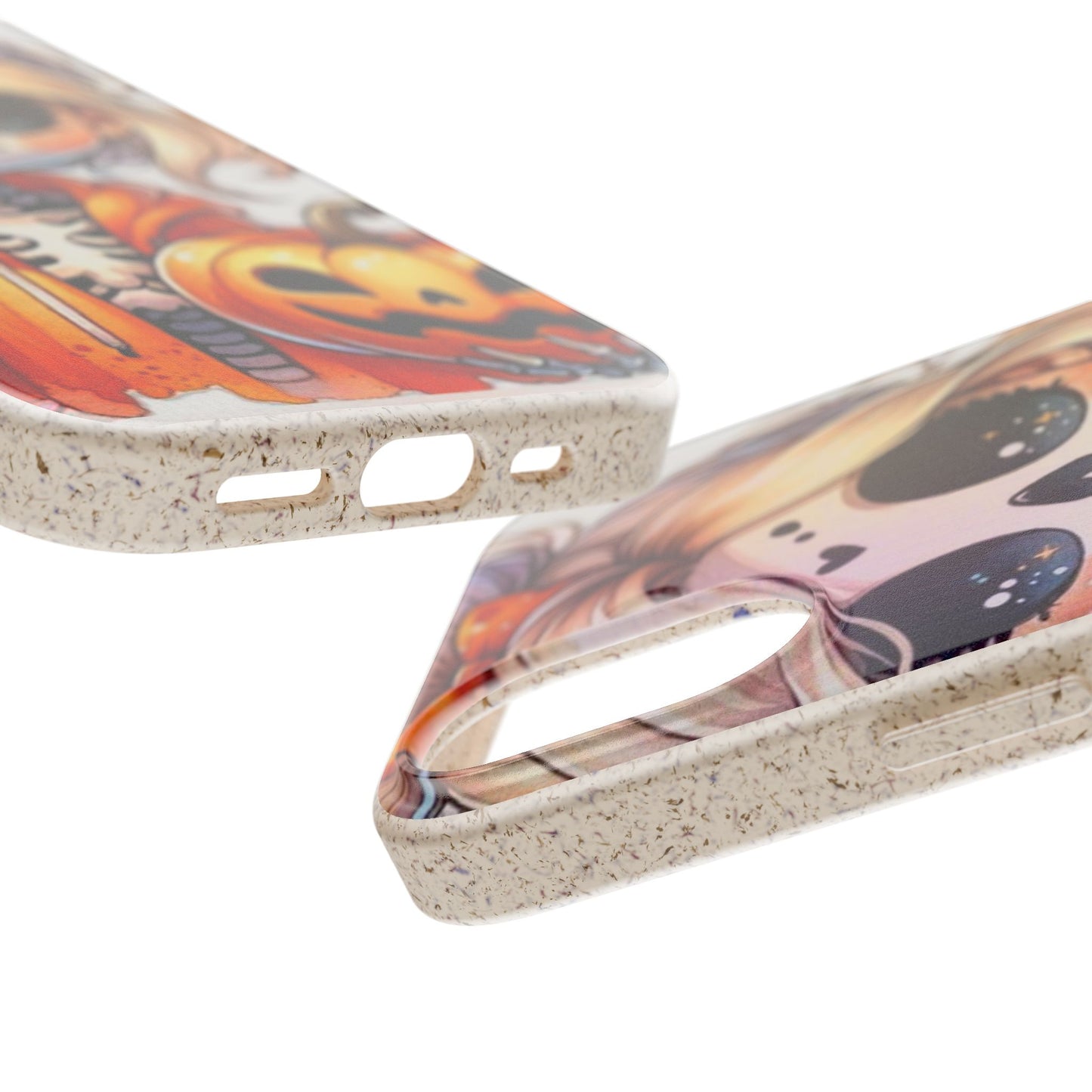 Halloween Biodegradable Phone Case, Cute Skeleton Girl, Eco-Friendly Cover for Fall, Gifts for Her, Sustainable Tech Accessory