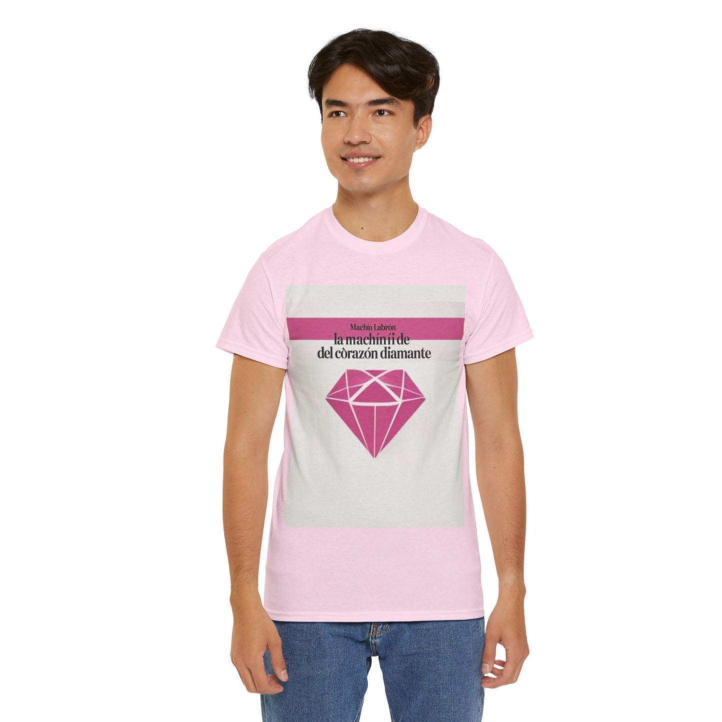 "Diamond Heart" T-shirt – Machín Labrón/ Camiseta Machín Labrón – Frase oráculo espiritual – Moda mística 2025