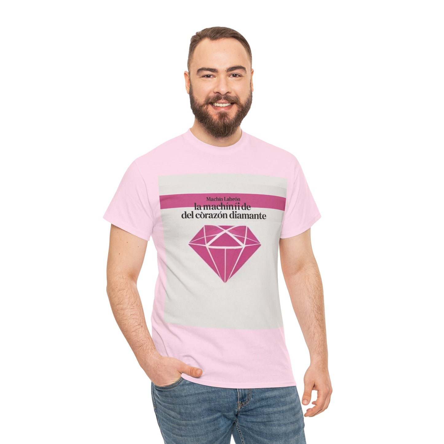 "Diamond Heart" T-shirt – Machín Labrón/ Camiseta Machín Labrón – Frase oráculo espiritual – Moda mística 2025