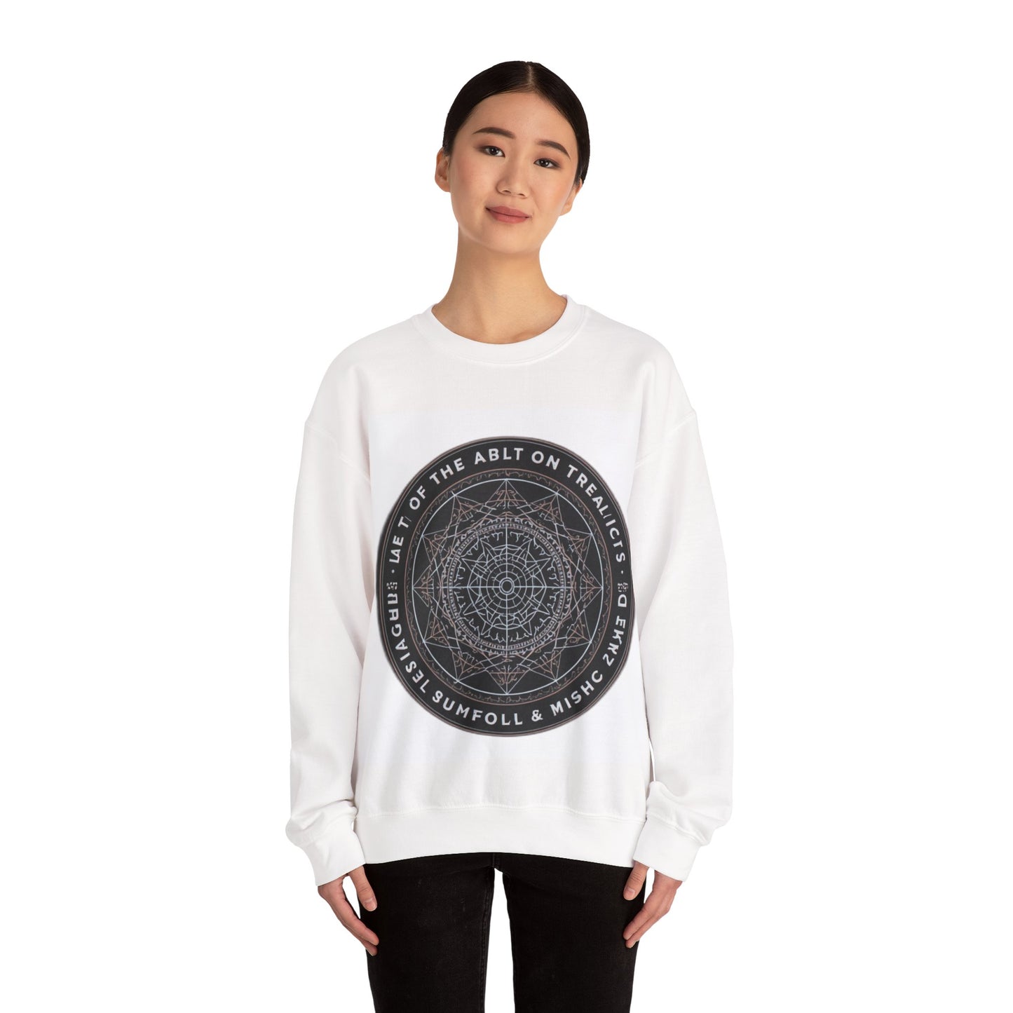Mystic Mandala Crewneck Sweatshirt – Esoteric Circle Design