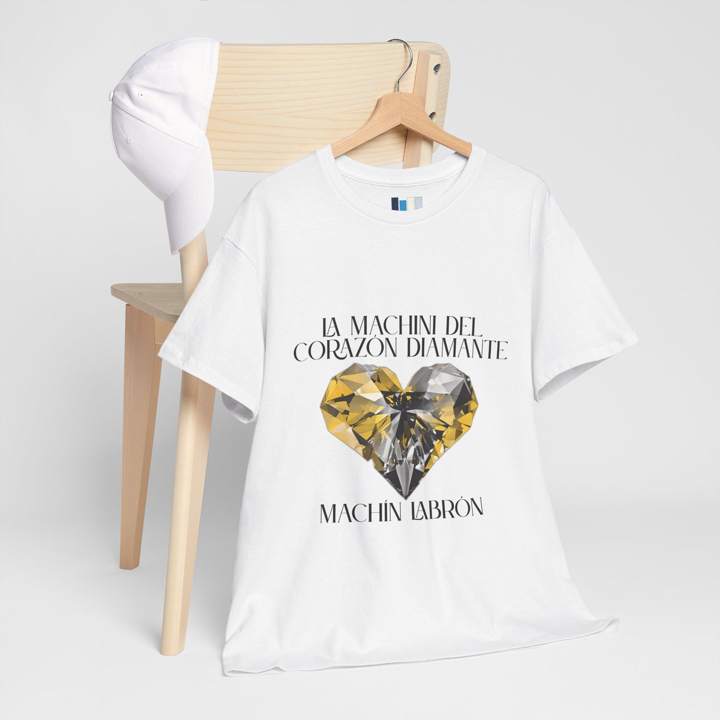 Machín Labrón T-shirt – Spiritual oracle phrase – Mystical fashion 2025/Diamond Heart Graphic Tee | Motivational Unisex T-Shirt, Inspirational Statement Shirt, Casual Everyday Wear, Unique Gift Idea