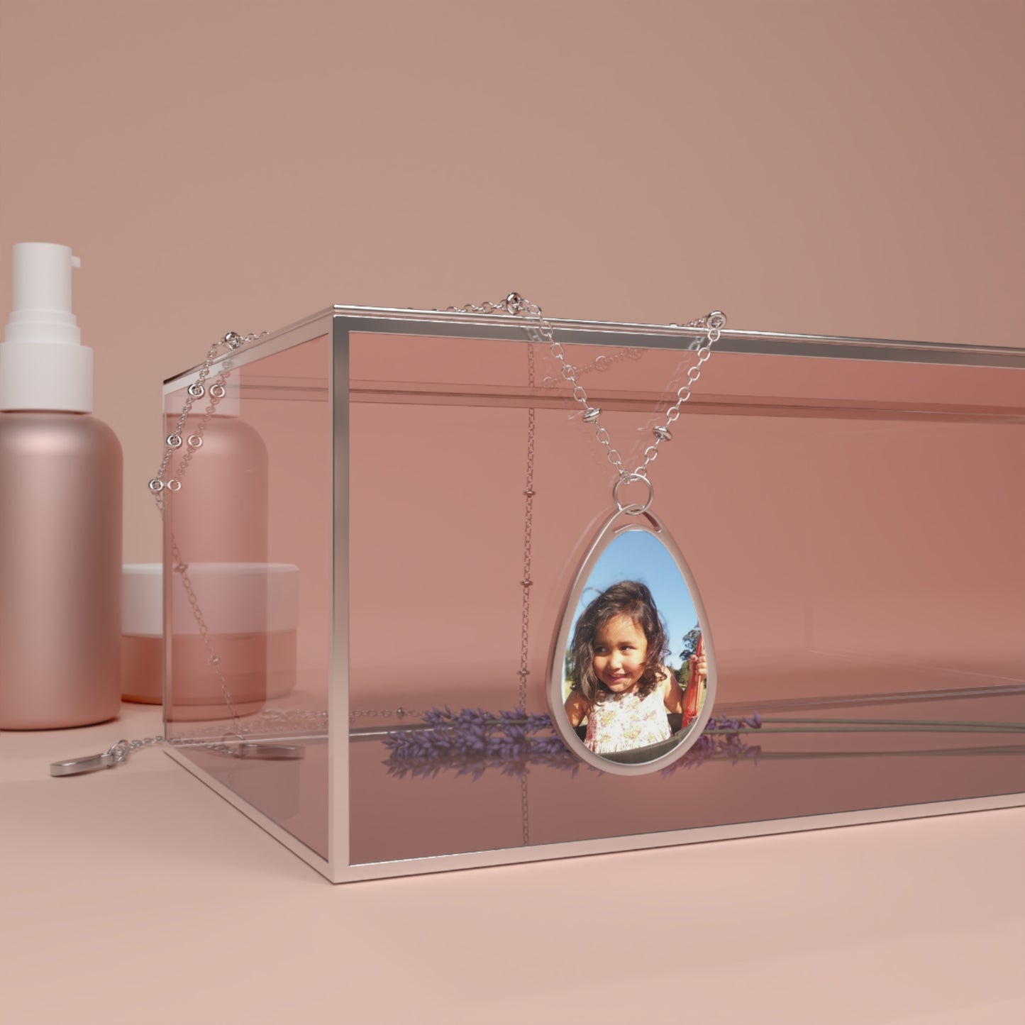 Personalized Oval Photo Necklace – Custom Memory Pendant