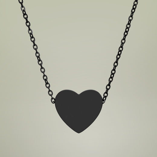 Engraved Heart Necklace — Personalized Sterling Pendant Gift