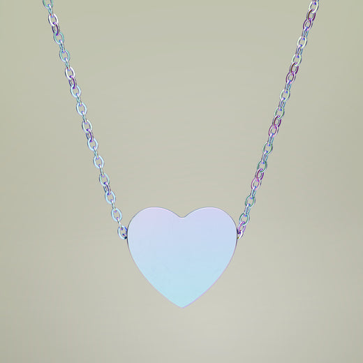 Engraved Heart Necklace — Personalized Sterling Pendant Gift