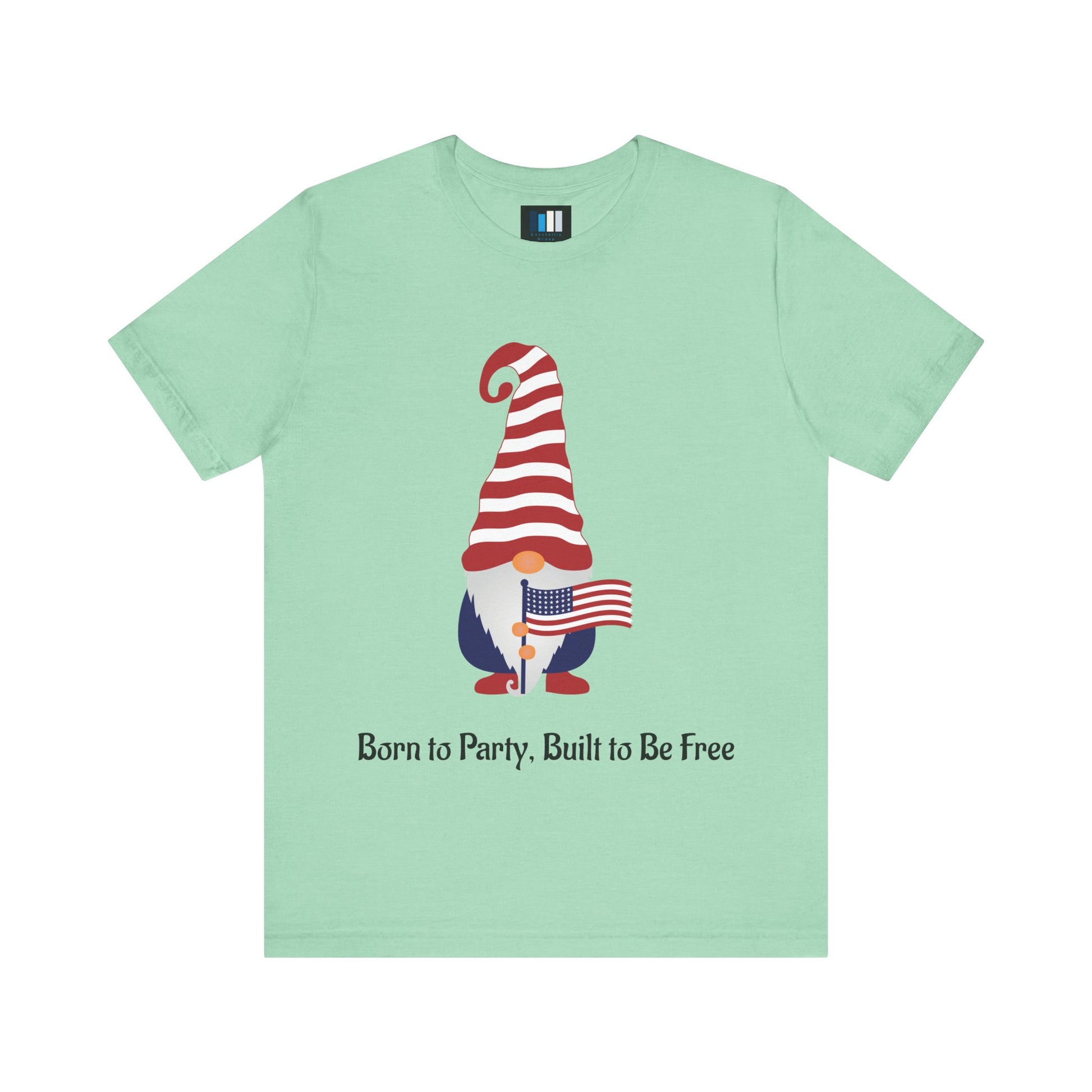 Unisex Jersey Short Sleeve Tee Born to Party, Built to Be Free T-Shirt – Funny Patriotic Tee for 4th of July BBQs - Constellia Group