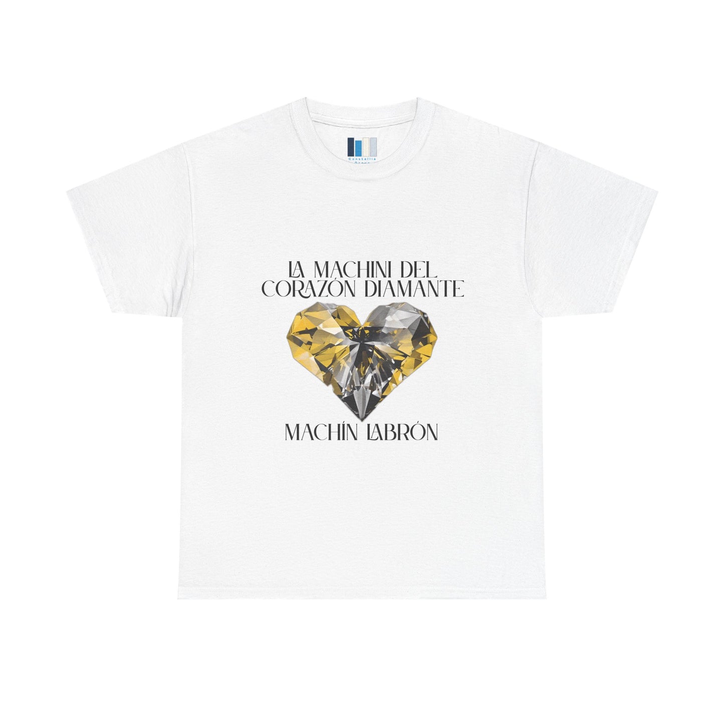 Machín Labrón T-shirt – Spiritual oracle phrase – Mystical fashion 2025/Diamond Heart Graphic Tee | Motivational Unisex T-Shirt, Inspirational Statement Shirt, Casual Everyday Wear, Unique Gift Idea