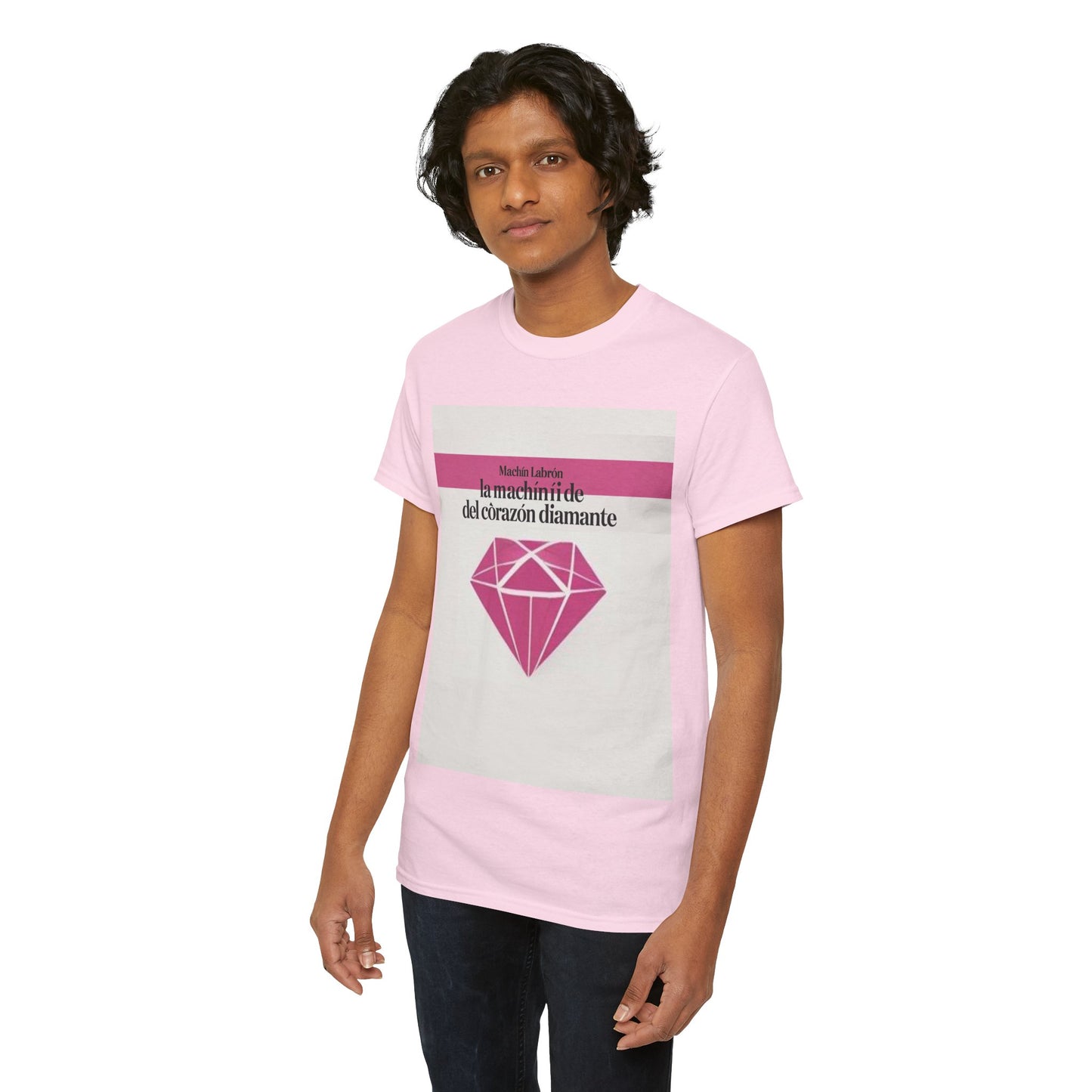 "Diamond Heart" T-shirt – Machín Labrón/ Camiseta Machín Labrón – Frase oráculo espiritual – Moda mística 2025