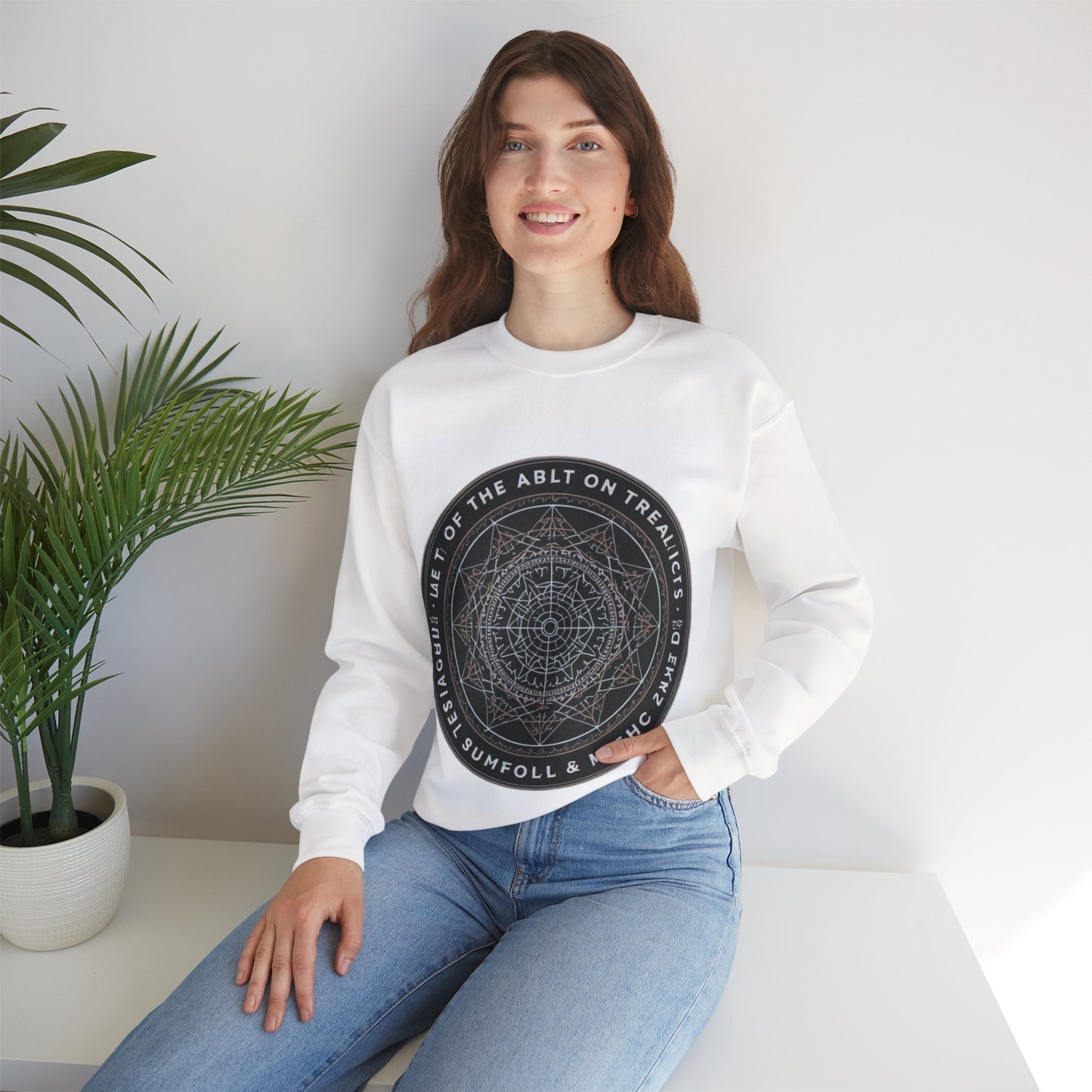 Mystic Mandala Crewneck Sweatshirt – Esoteric Circle Design
