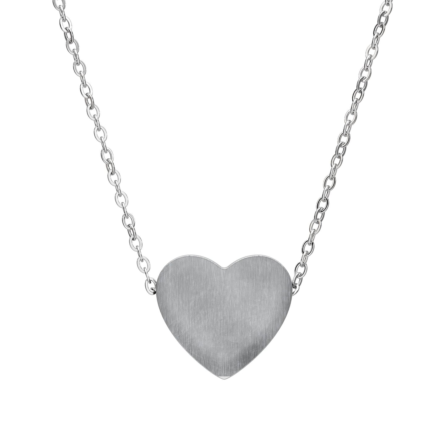 Engraved Heart Necklace — Personalized Sterling Pendant Gift