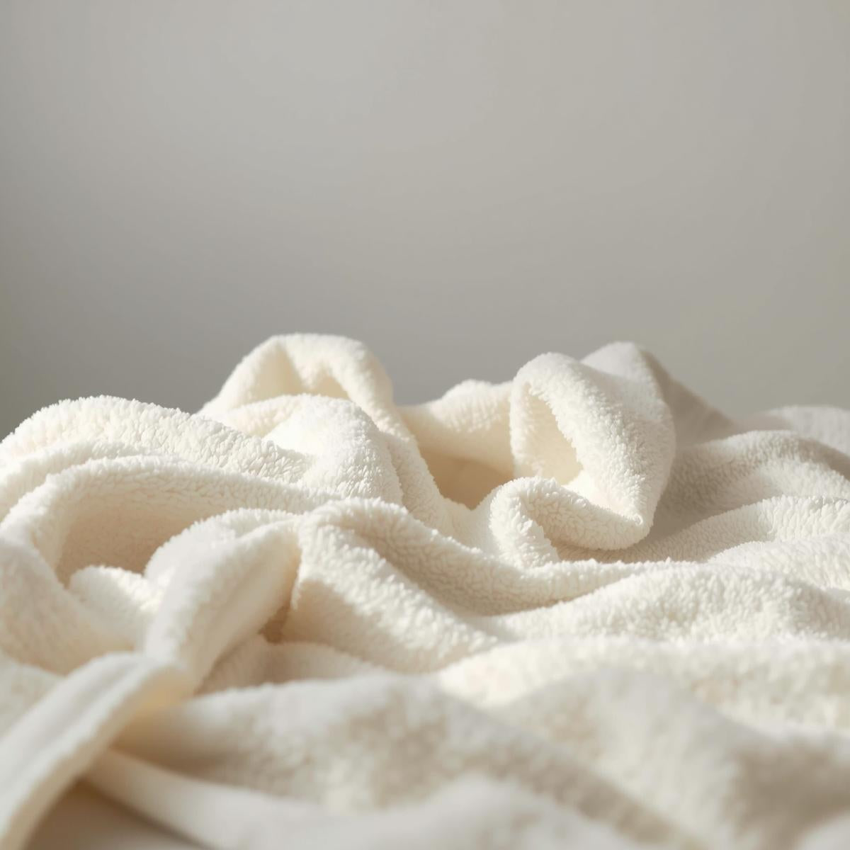 Ombre Velveteen Plush Blanket — Soft Lavender to Ivory Gradient Throw