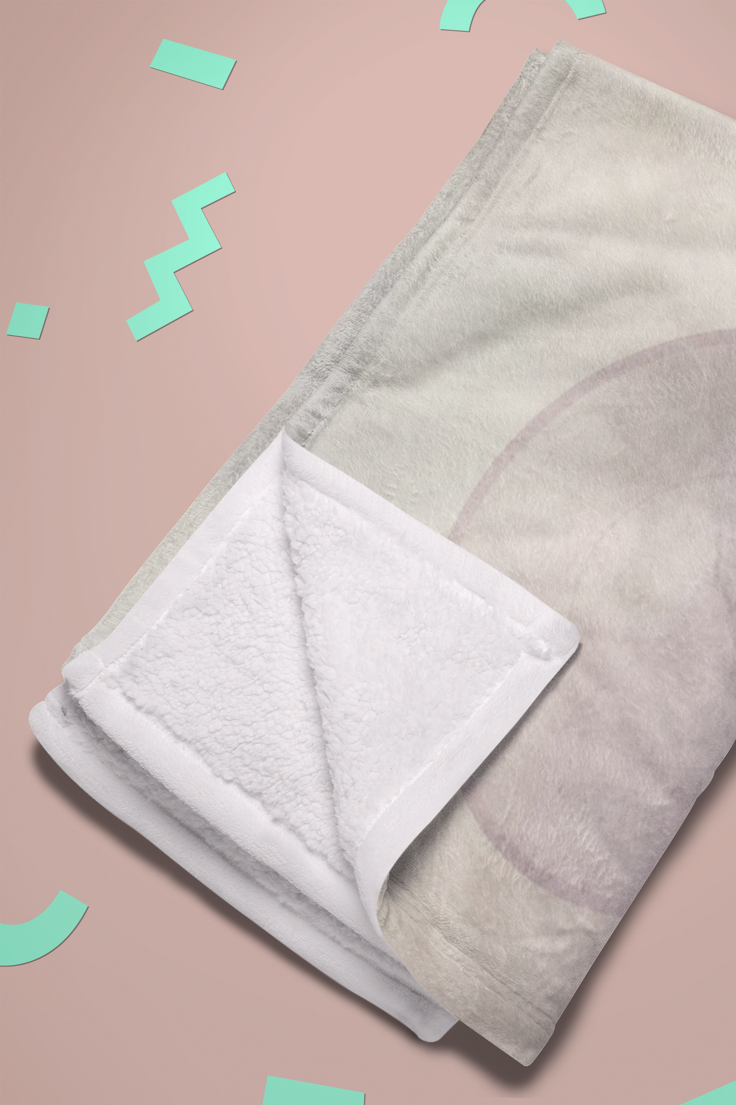 Ombre Velveteen Plush Blanket — Soft Lavender to Ivory Gradient Throw