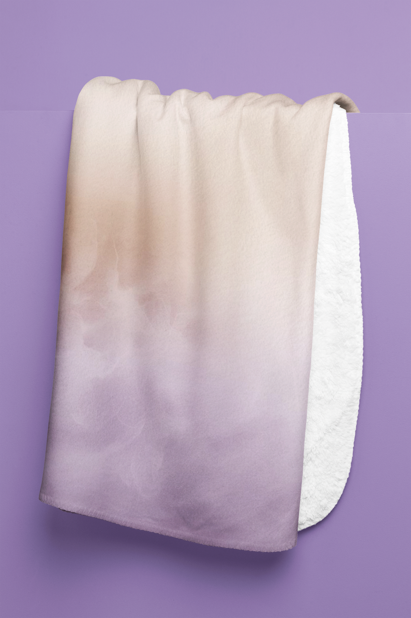 Pastel Moon Velveteen Plush Blanket — Soft Lavender Marble Celestial Throw