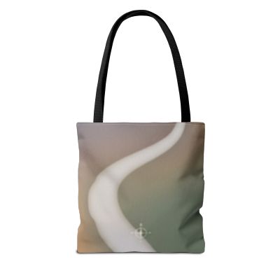 Abstract Swirl Tote Bag — Soft Earth Tone Art Print AOP